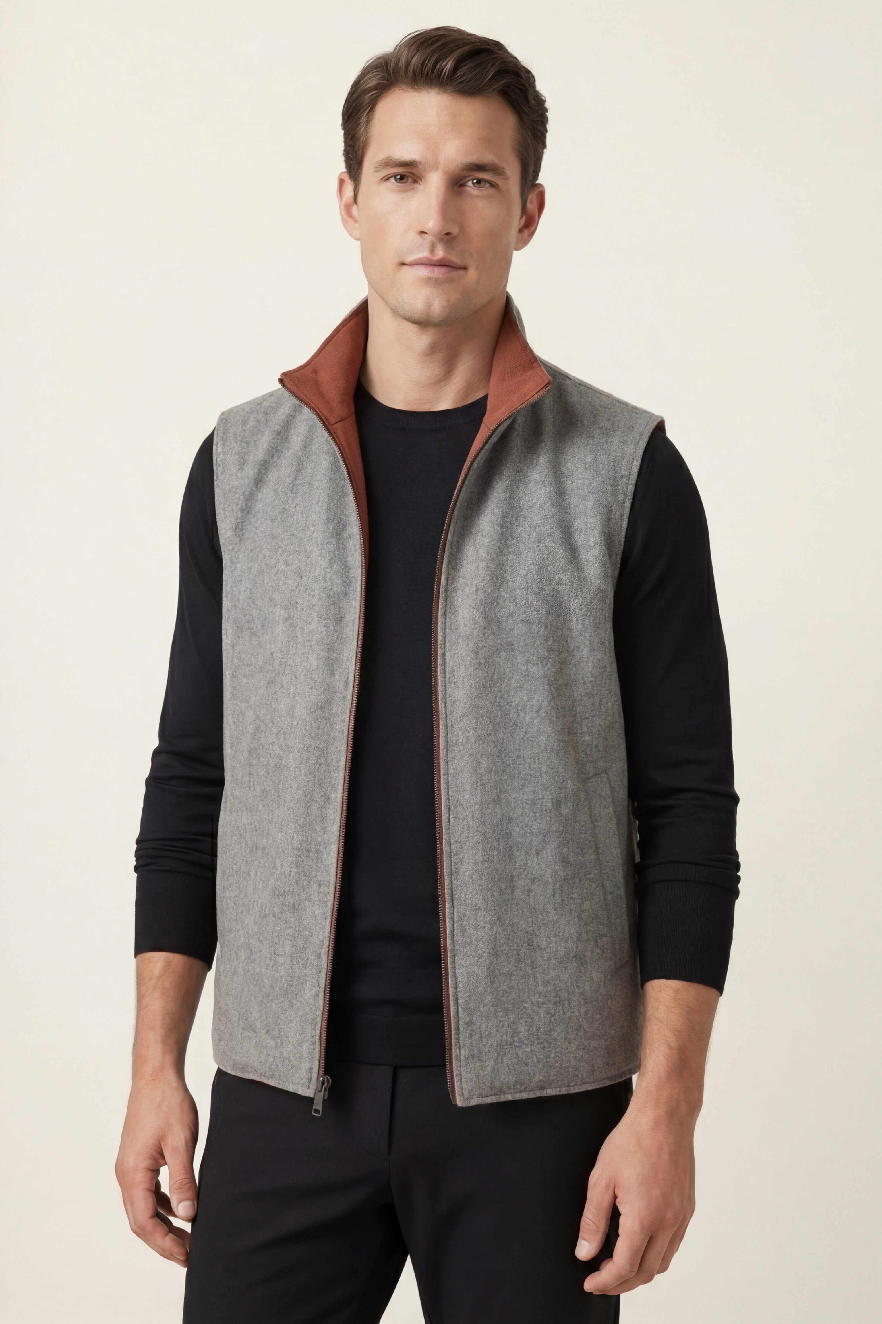 Leonis Reversible Vest Terracotta