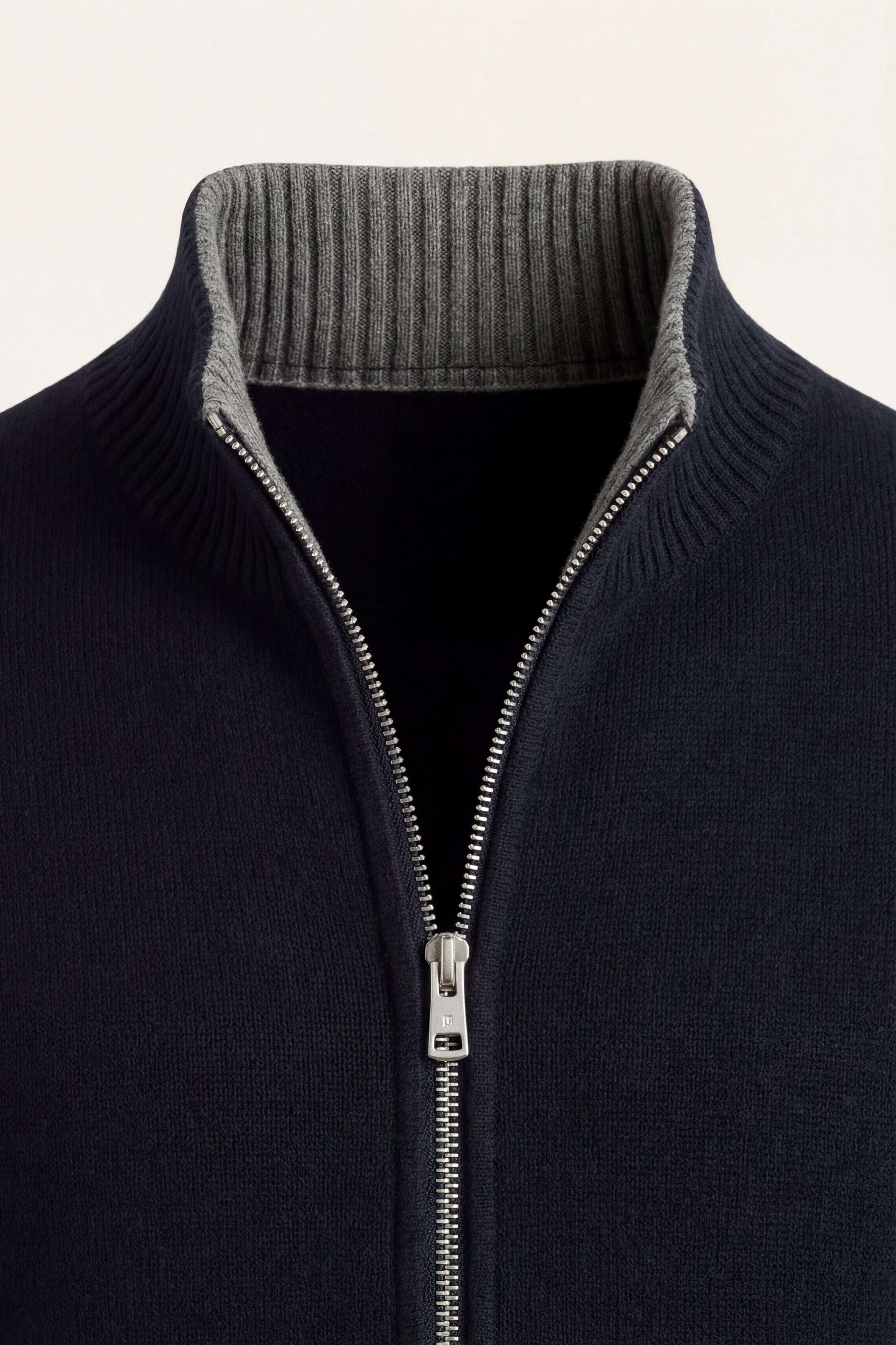 Terenzo Zip Cardigan Navy