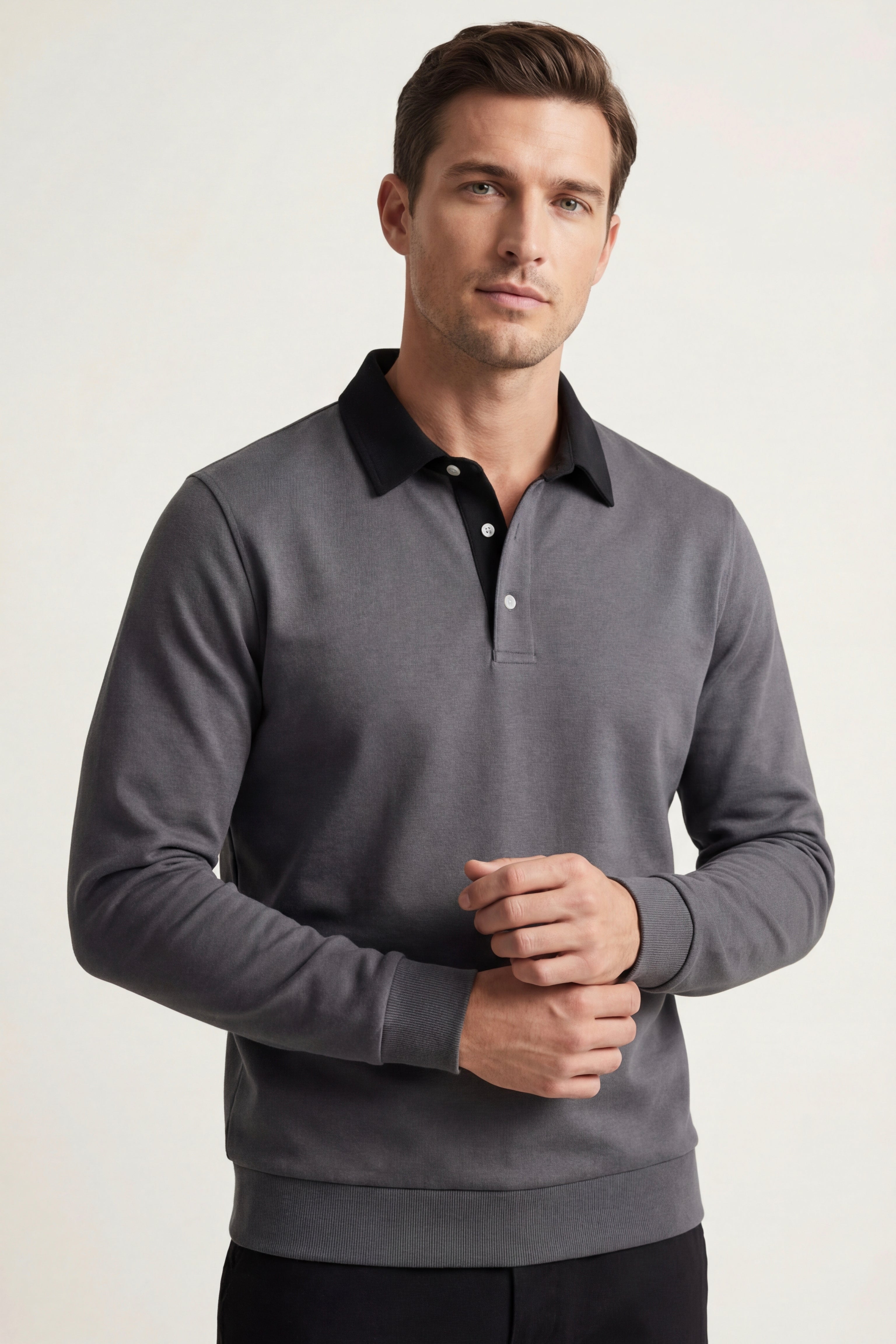 Valerio Polo Knit Grey