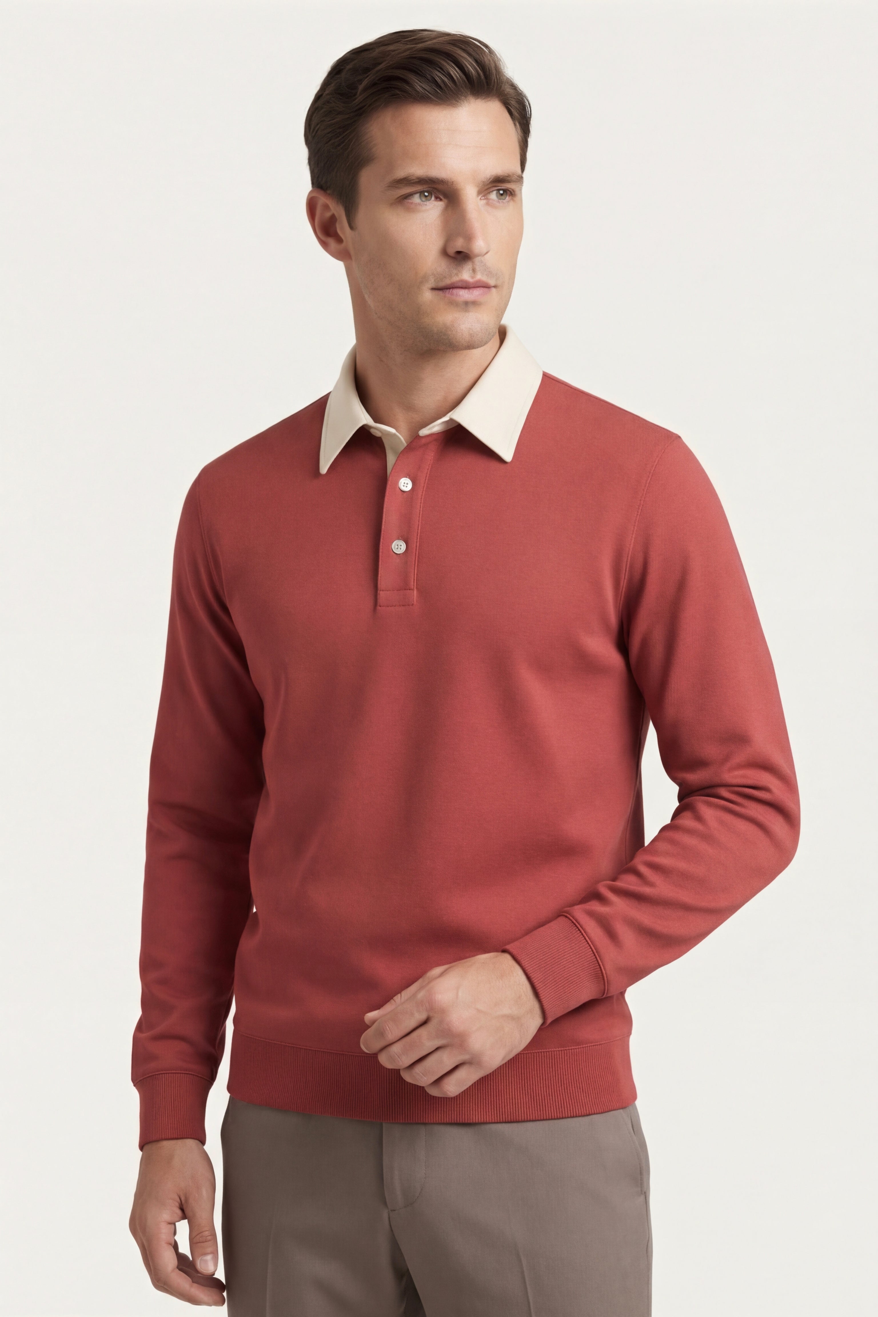 Valerio Polo Knit Red