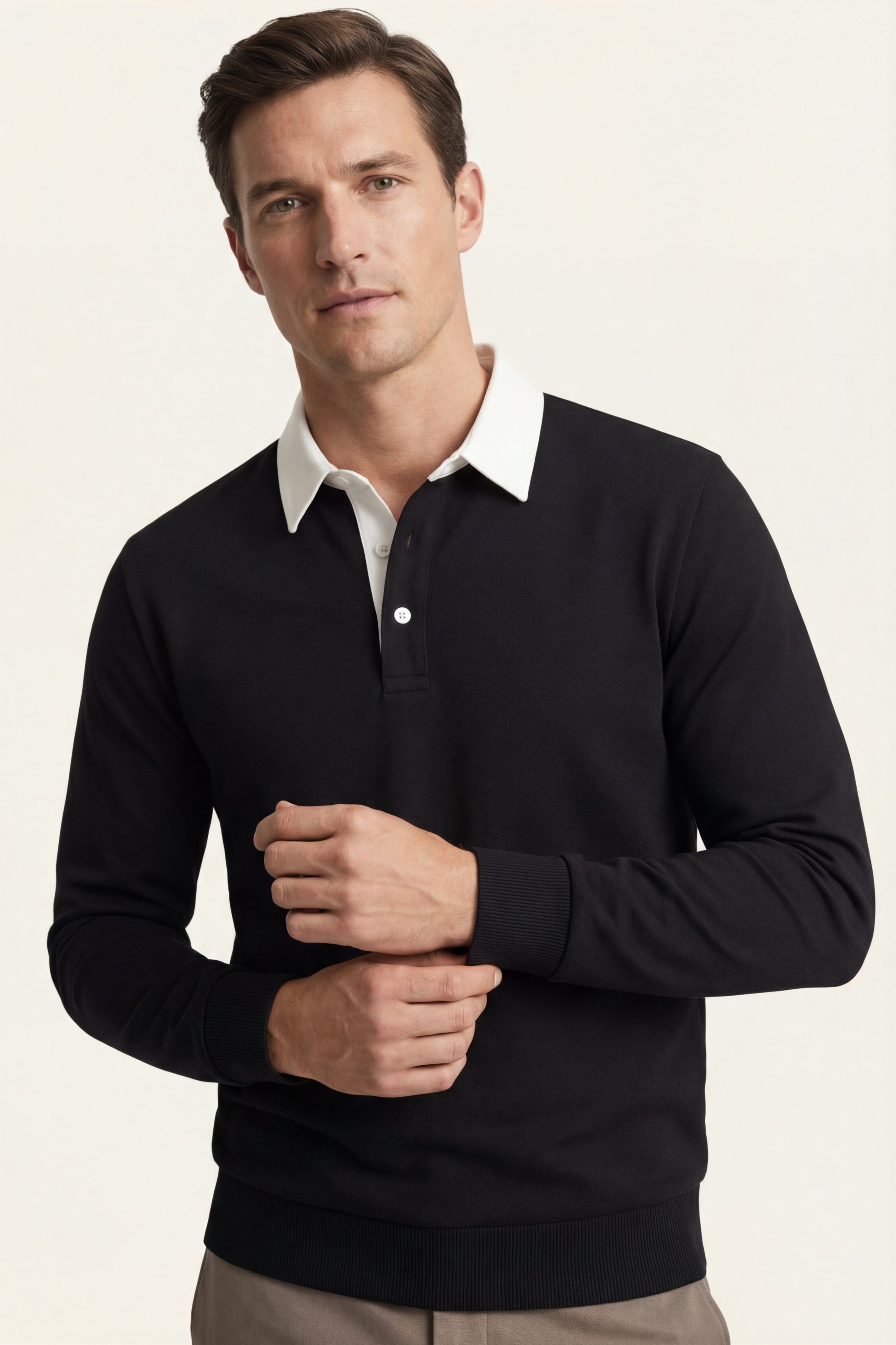 Valerio Polo Knit Black