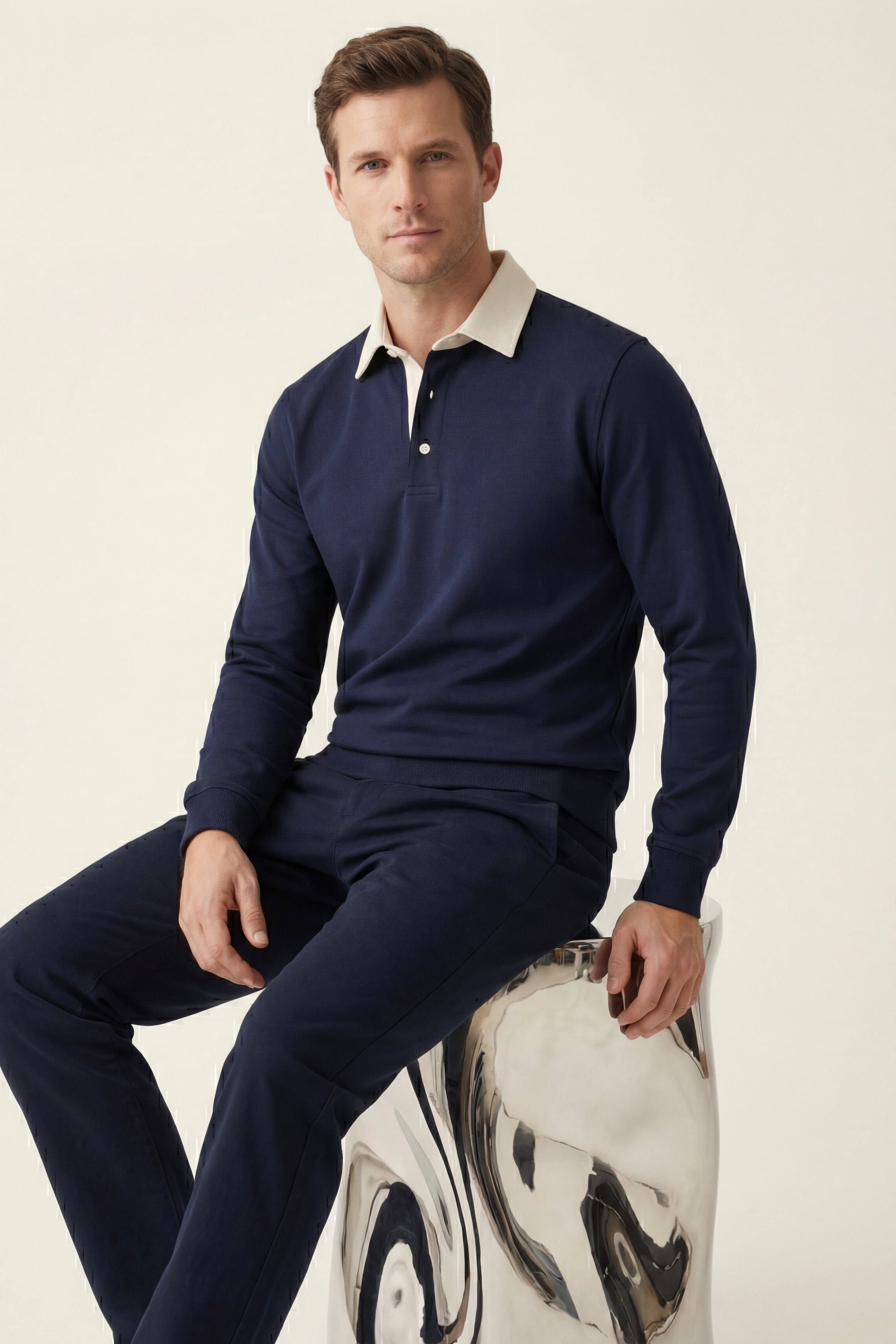 Valerio Polo Knit Navy