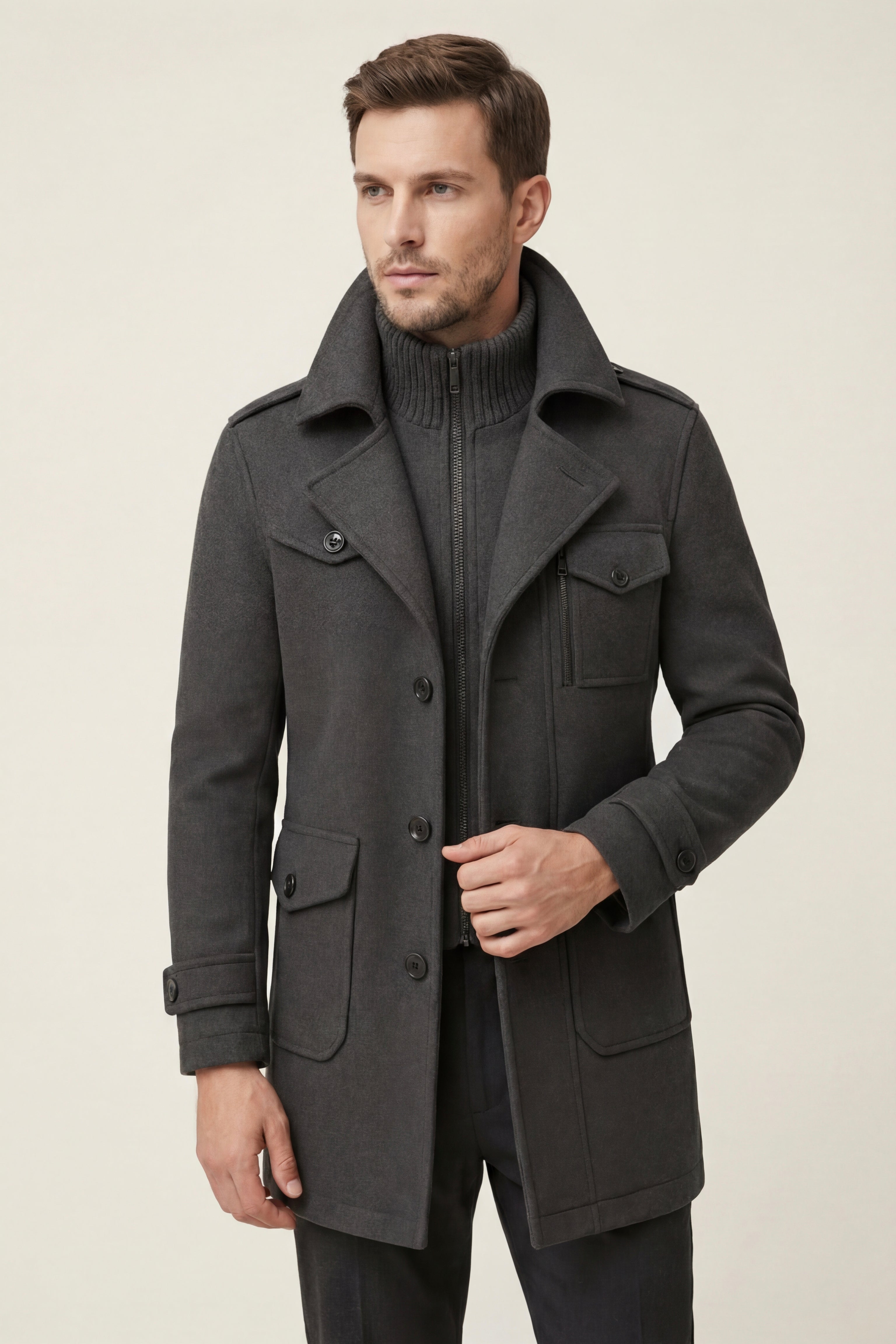 Melvin Field Coat Grey