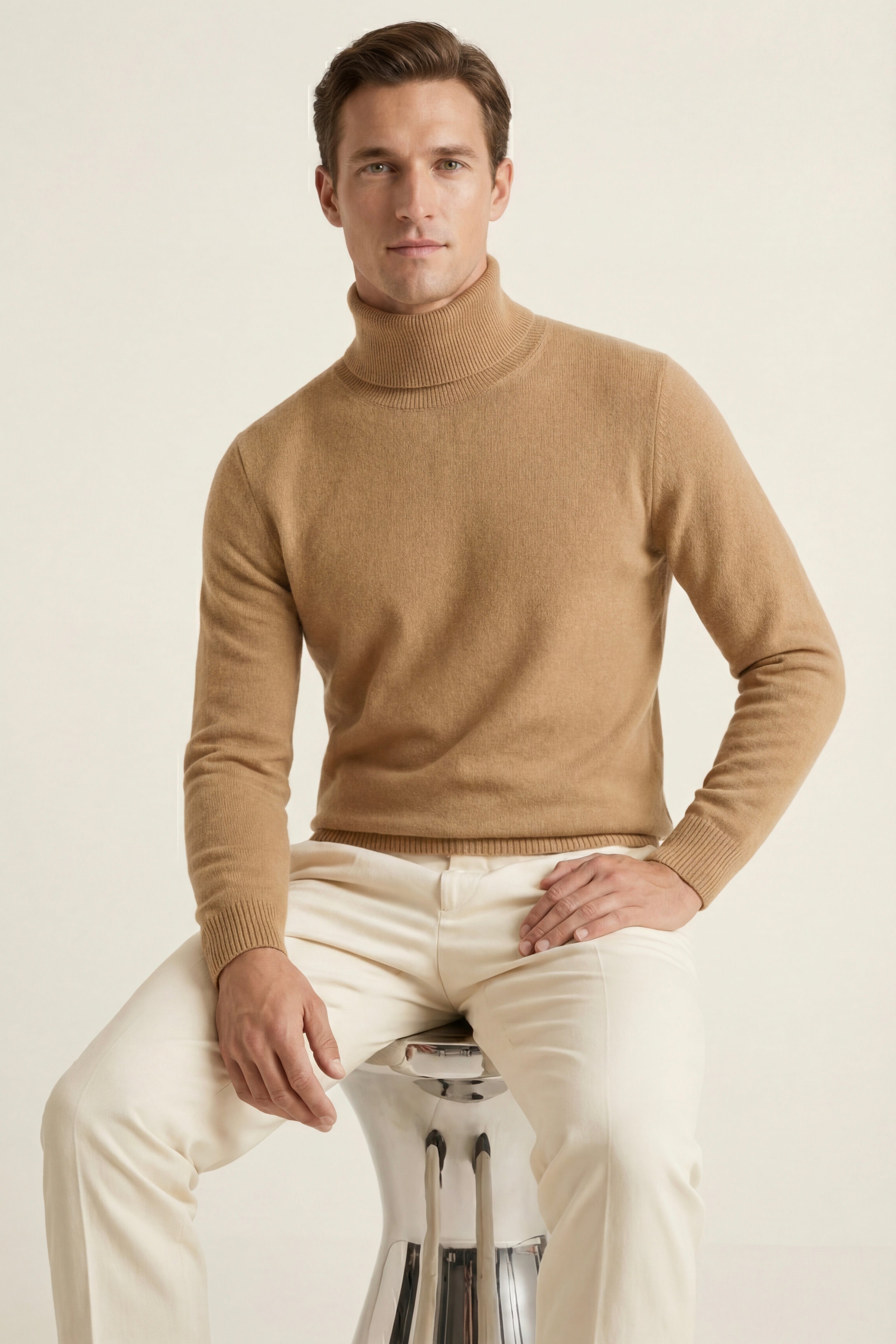 Avenzo Cashmere Turtleneck Brown