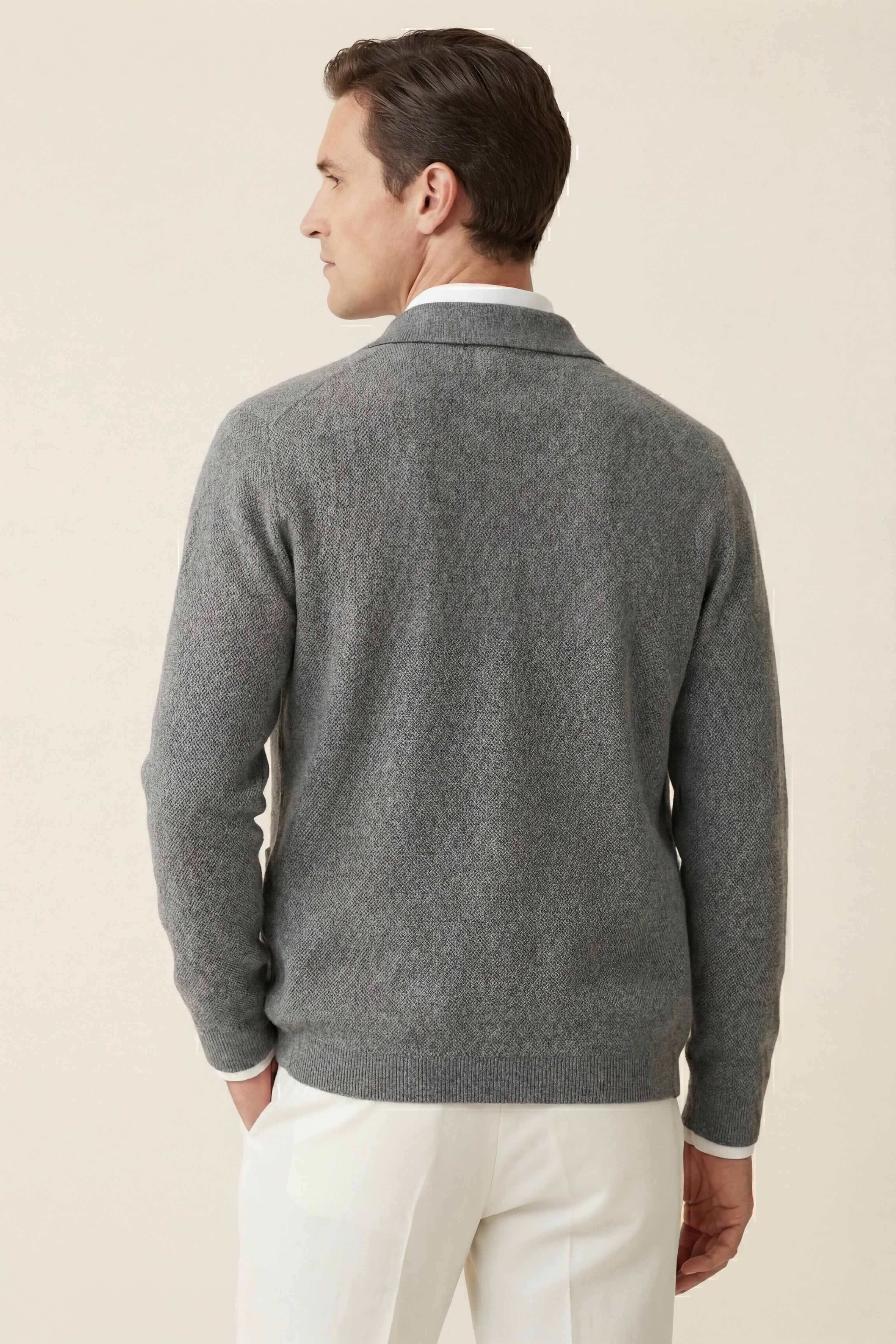 Valero Cashmere Cardigan Graphite