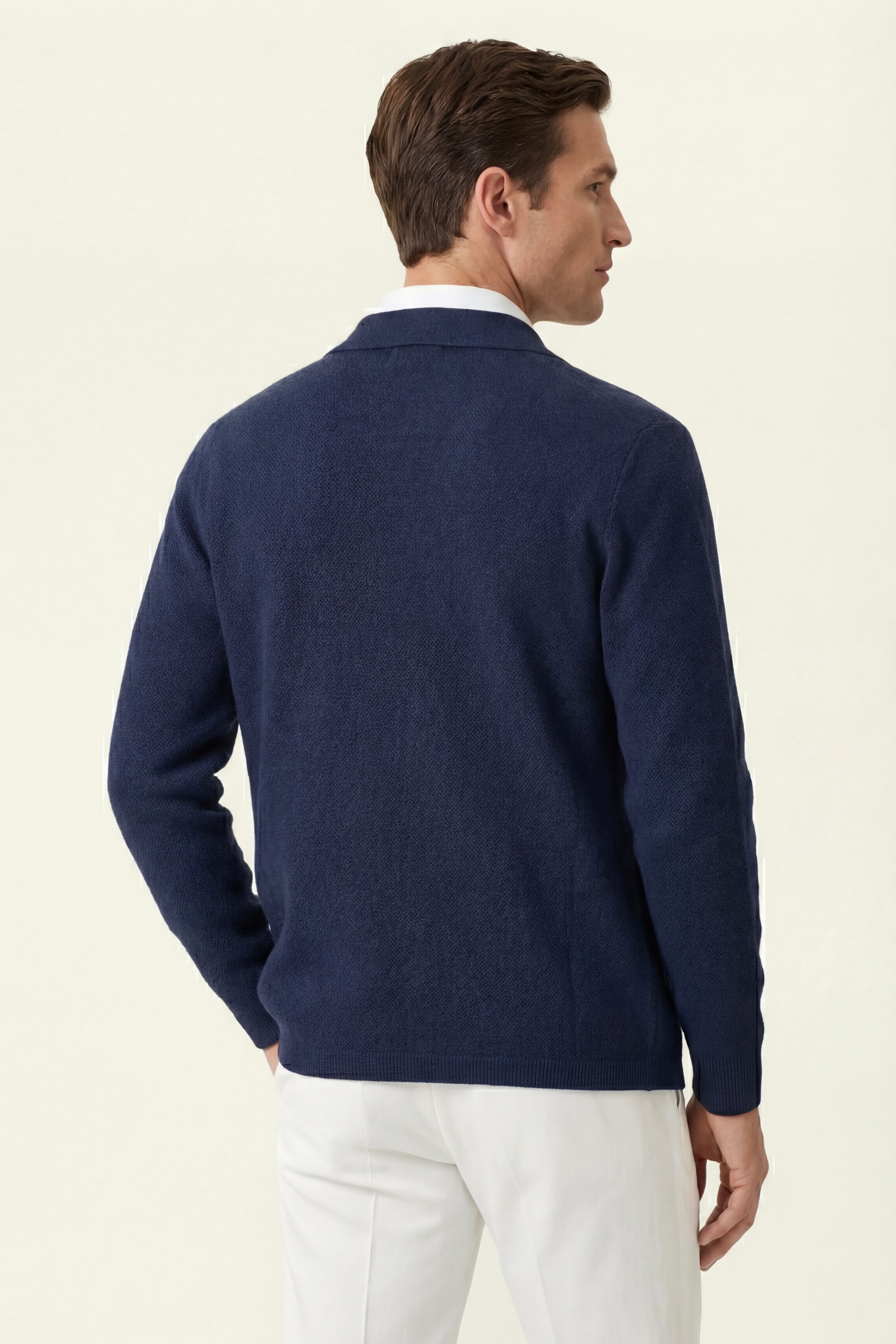 Valero Cashmere Cardigan Navy