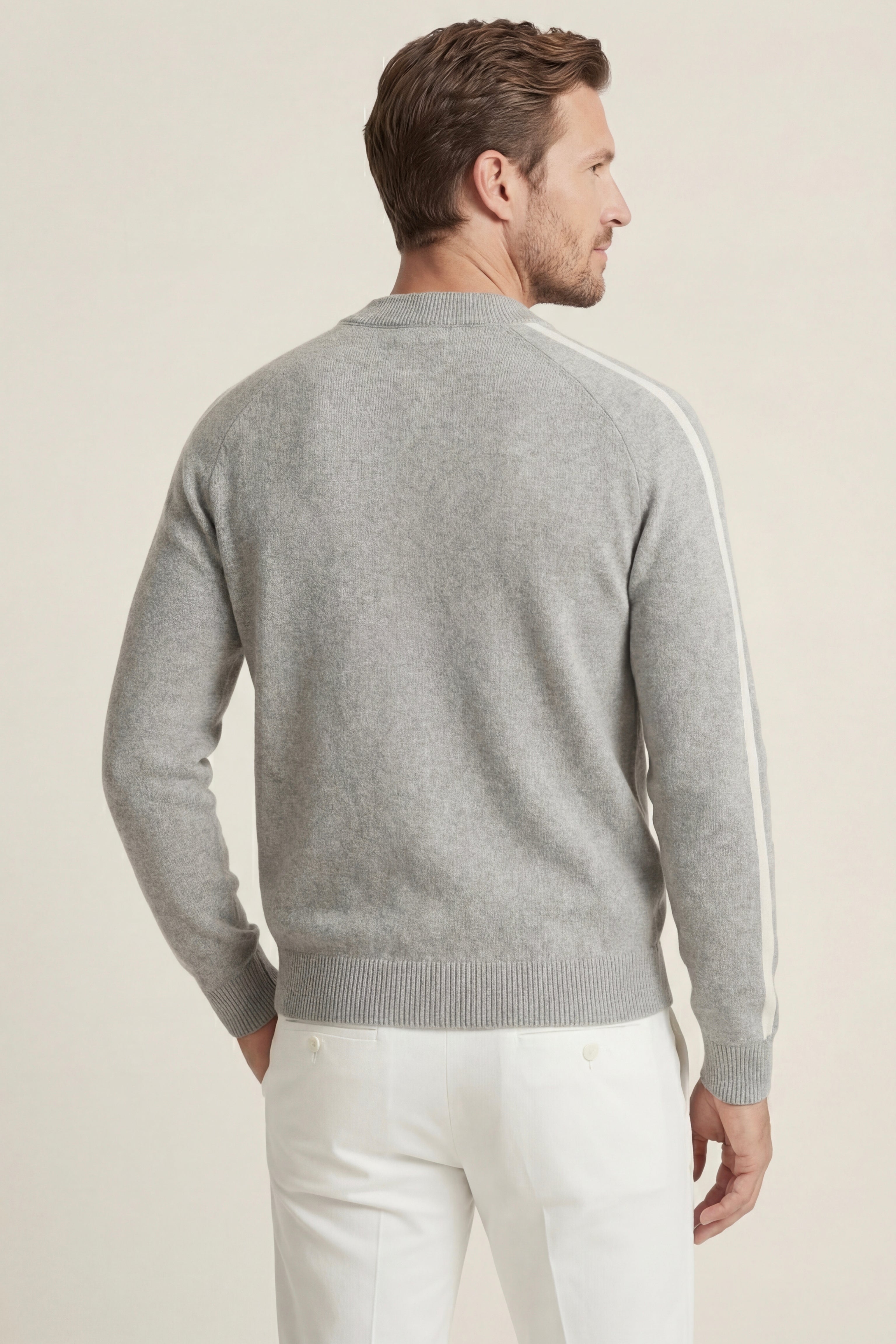 Lorenti Cashmere Zip Knit Grey