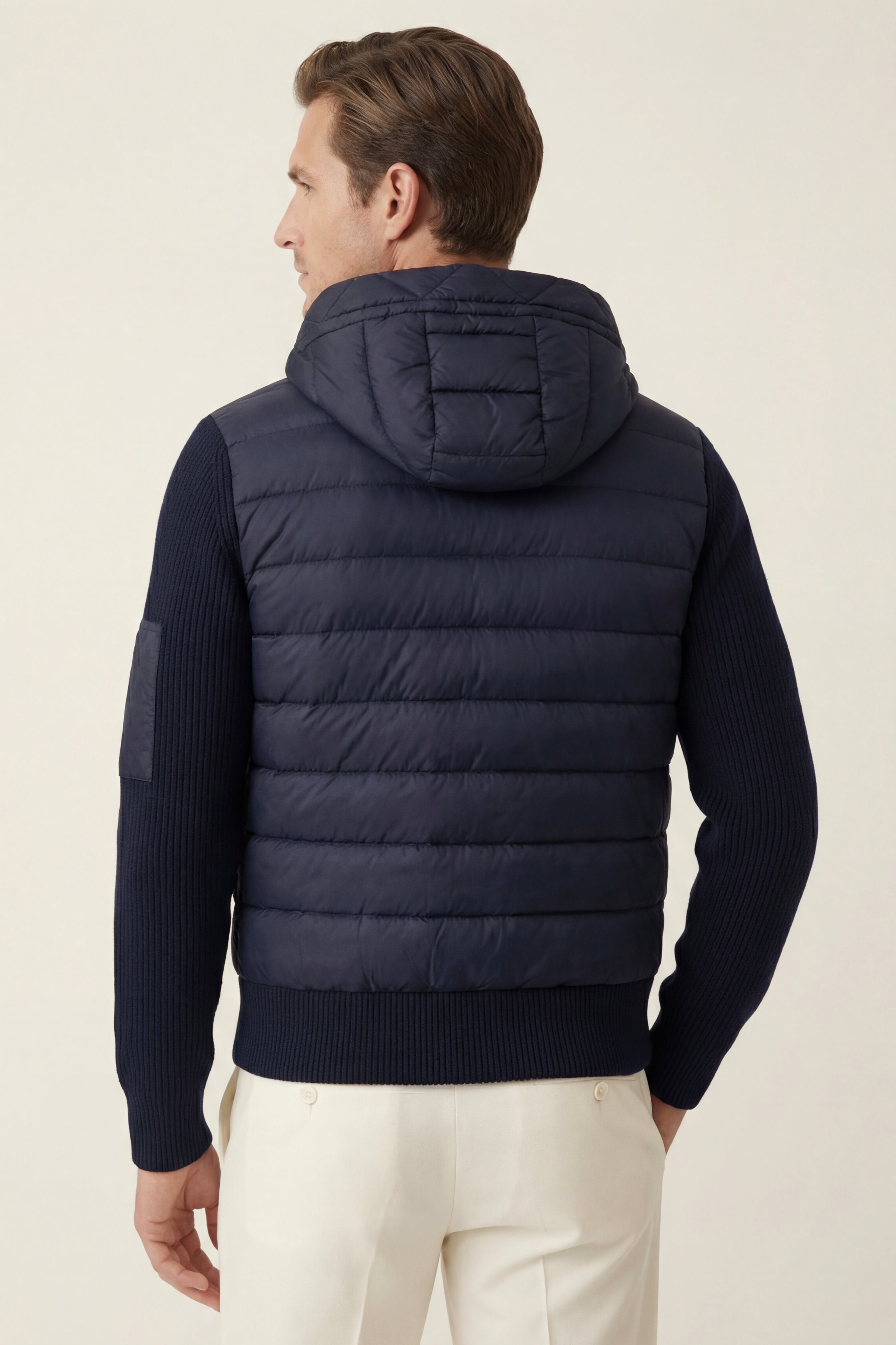 Valmero Hybrid Zip Jacket Navy