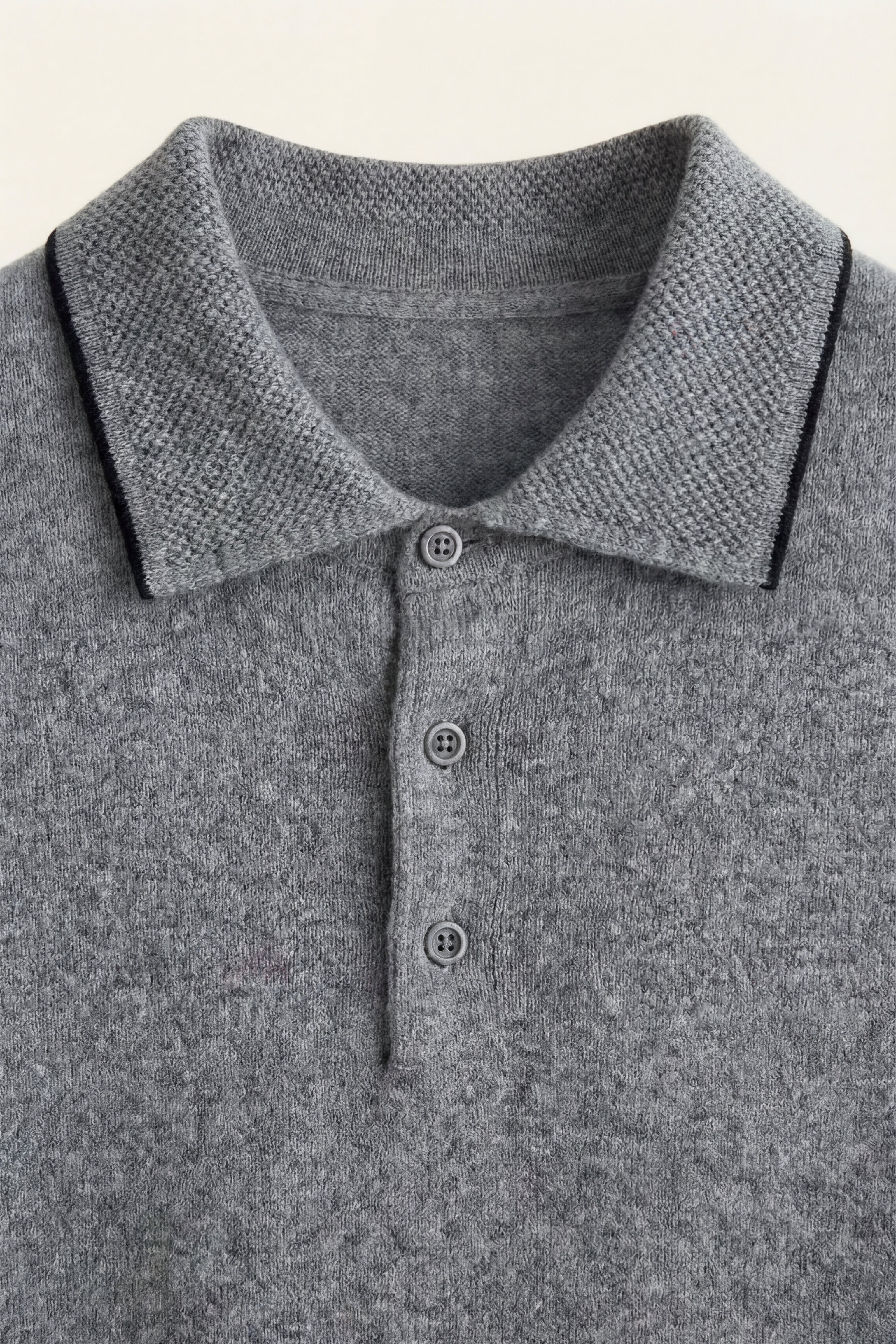 Morino Merino Knit Polo Grey