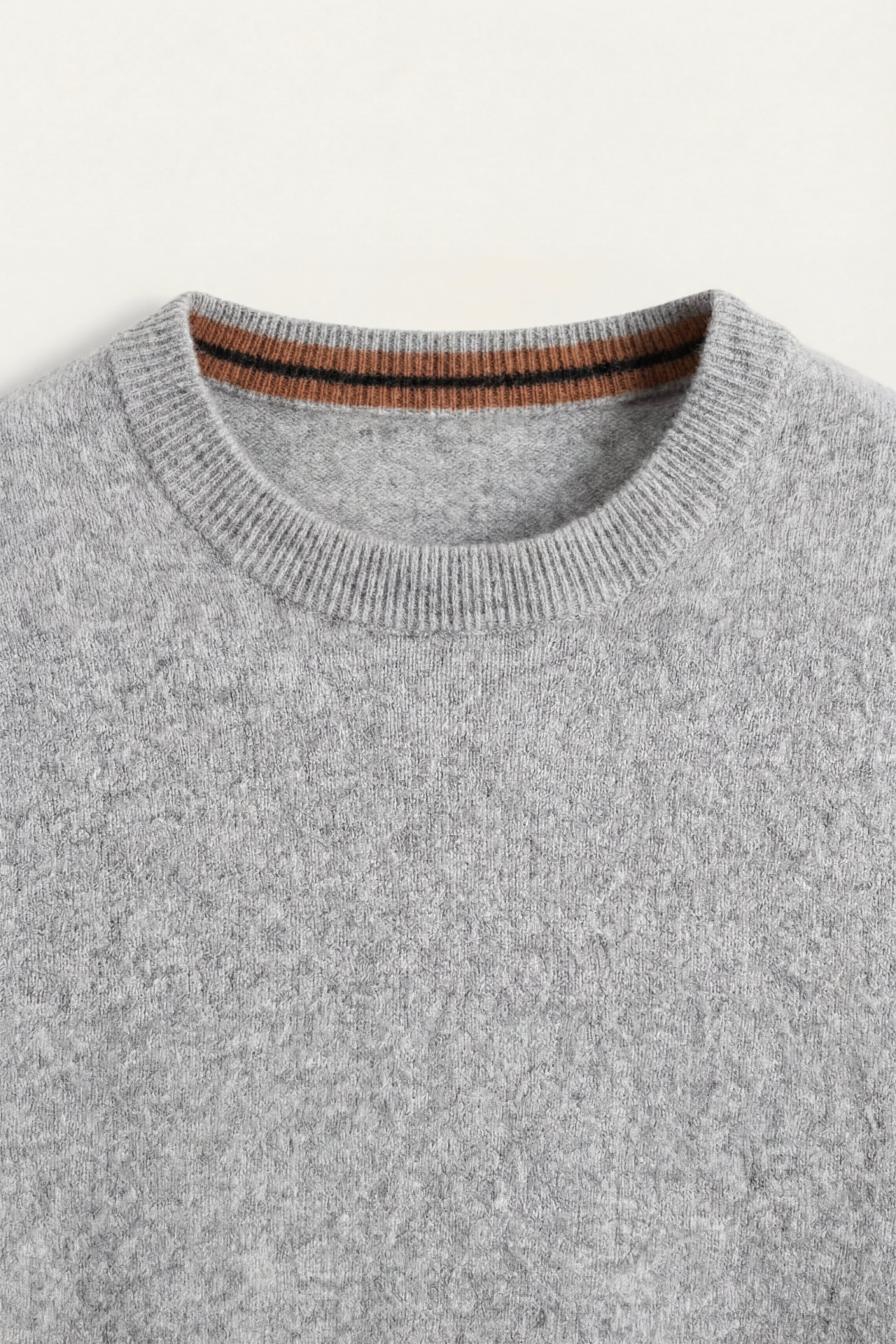 Valeno Cashmere Crewneck Sweater Light Grey