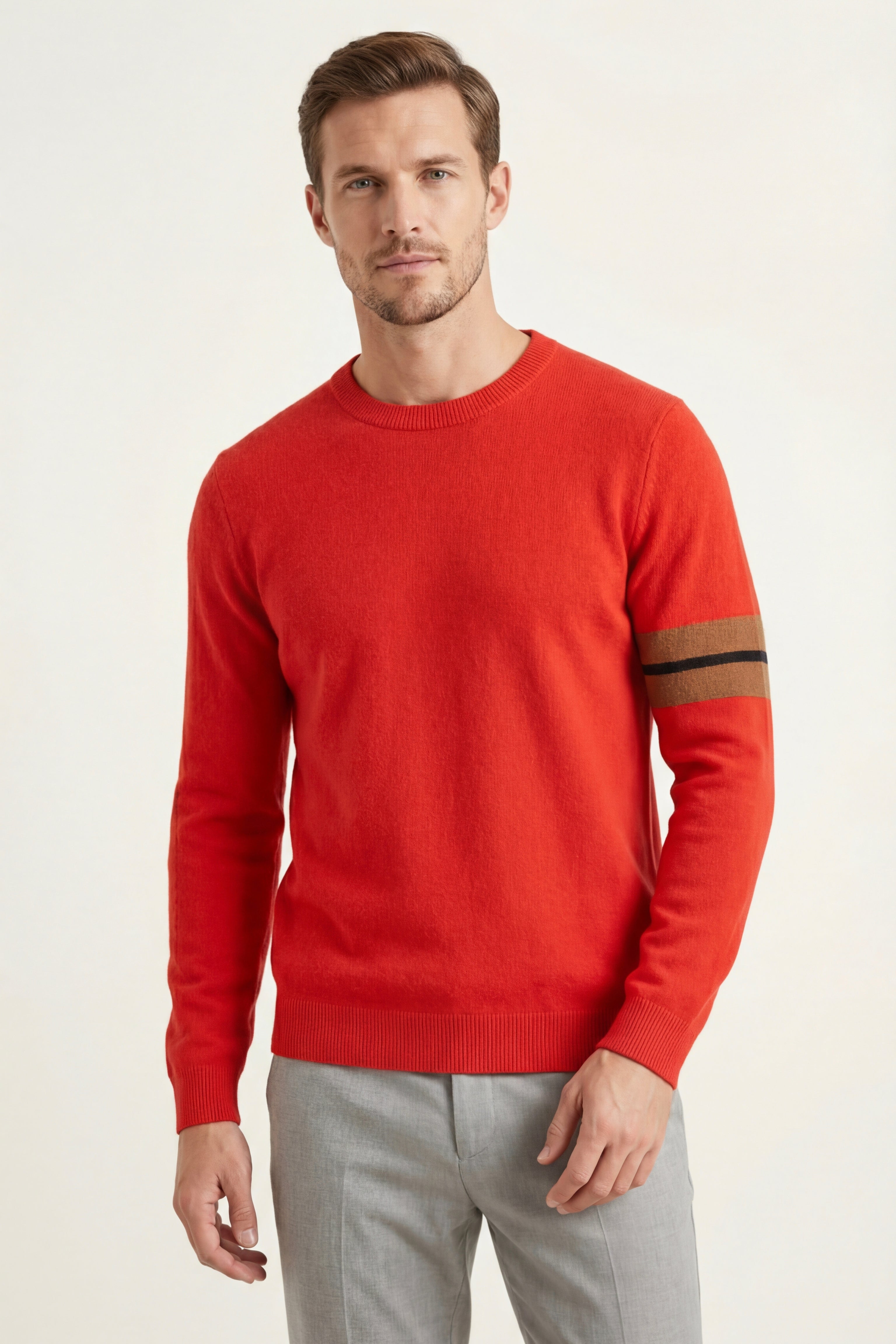 Valeno Cashmere Crewneck Sweater Red