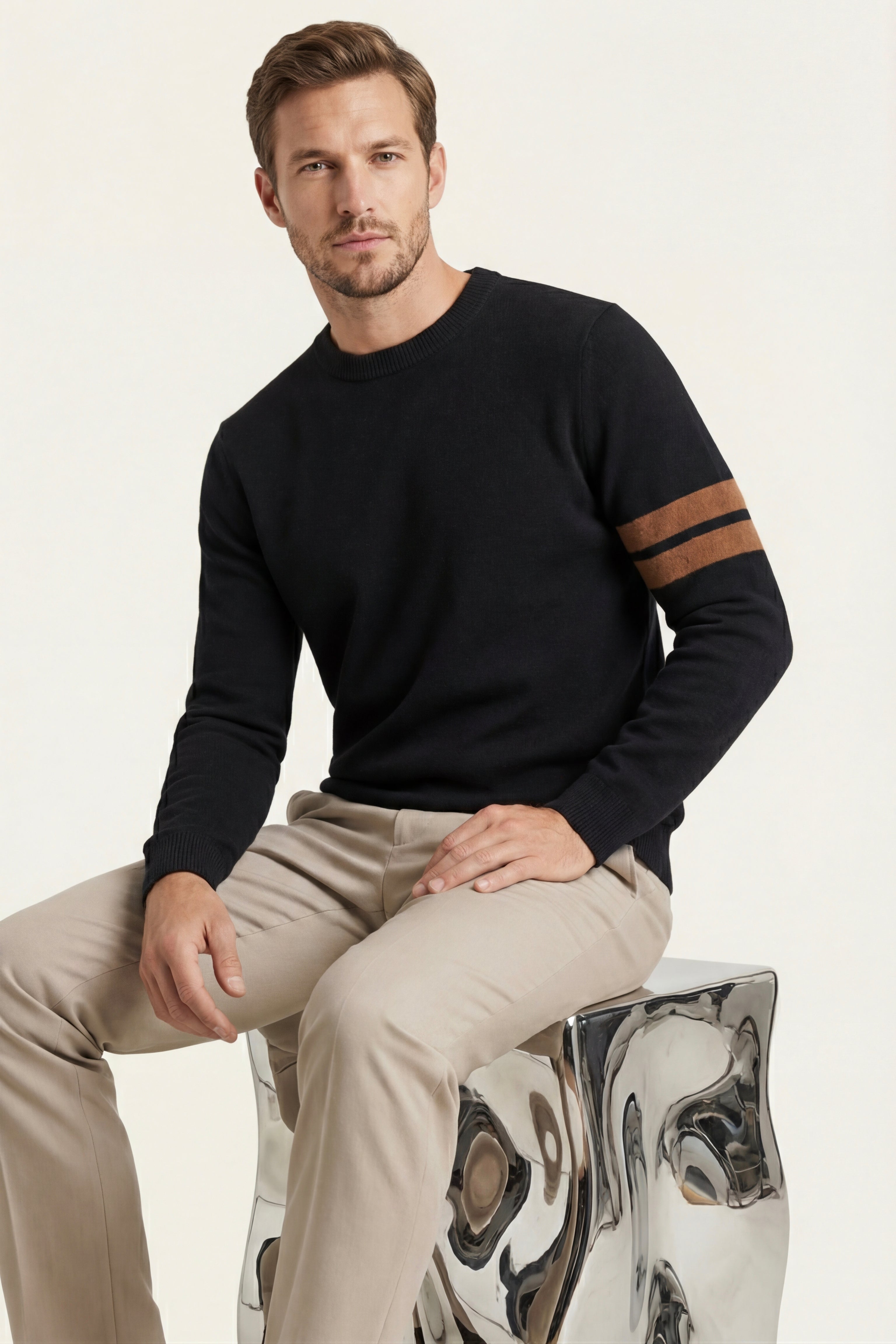 Valeno Cashmere Crewneck Sweater Black