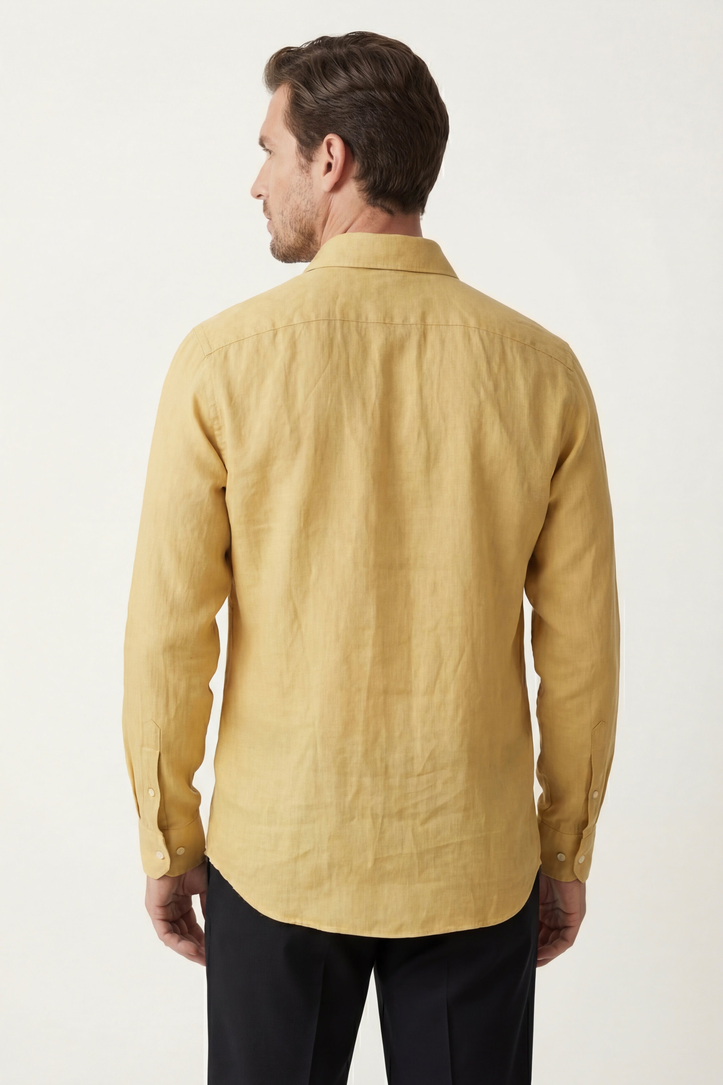 Silano Linen Shirt Yellow