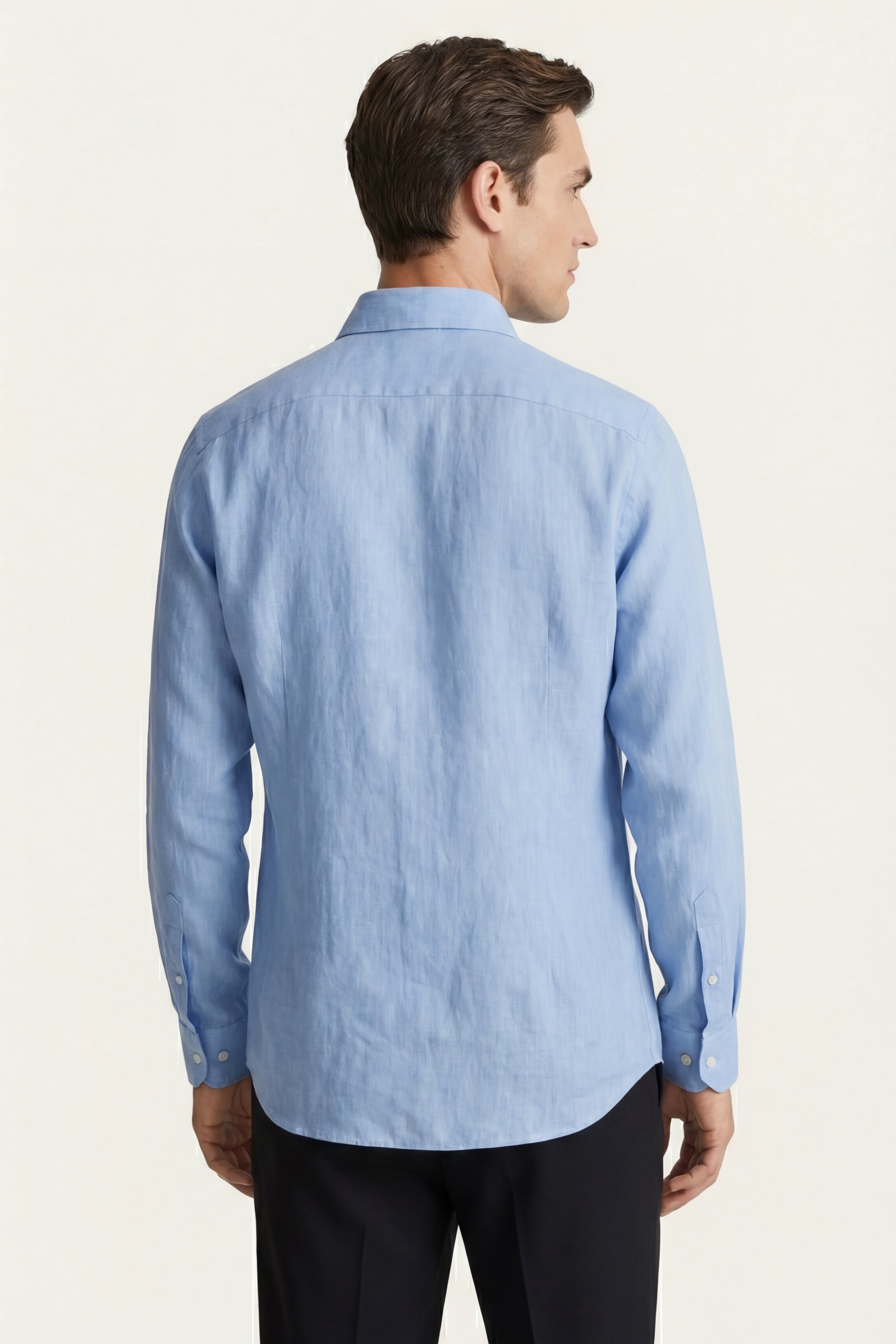Silano Linen Shirt Light Blue