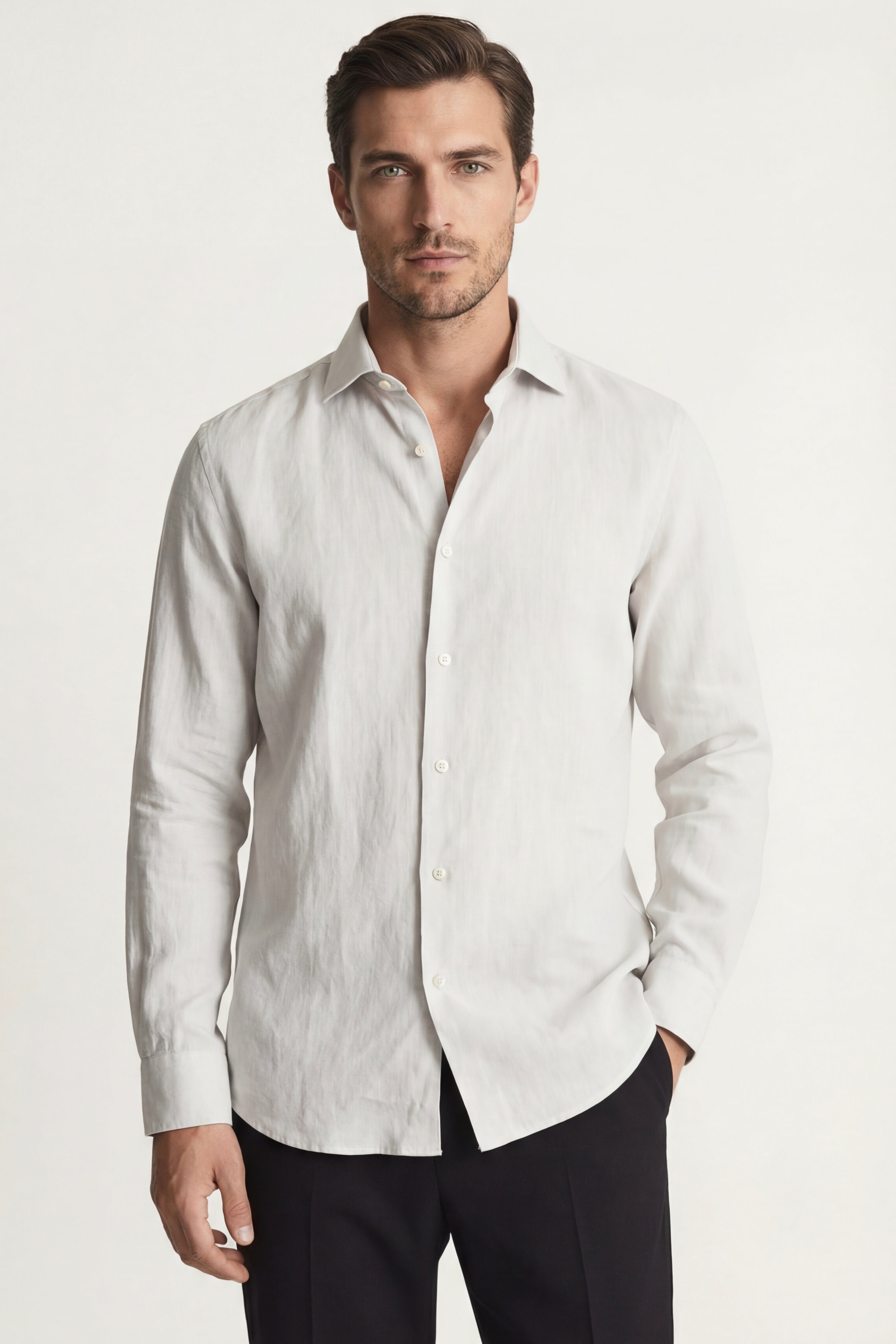 Silano Linen Shirt White