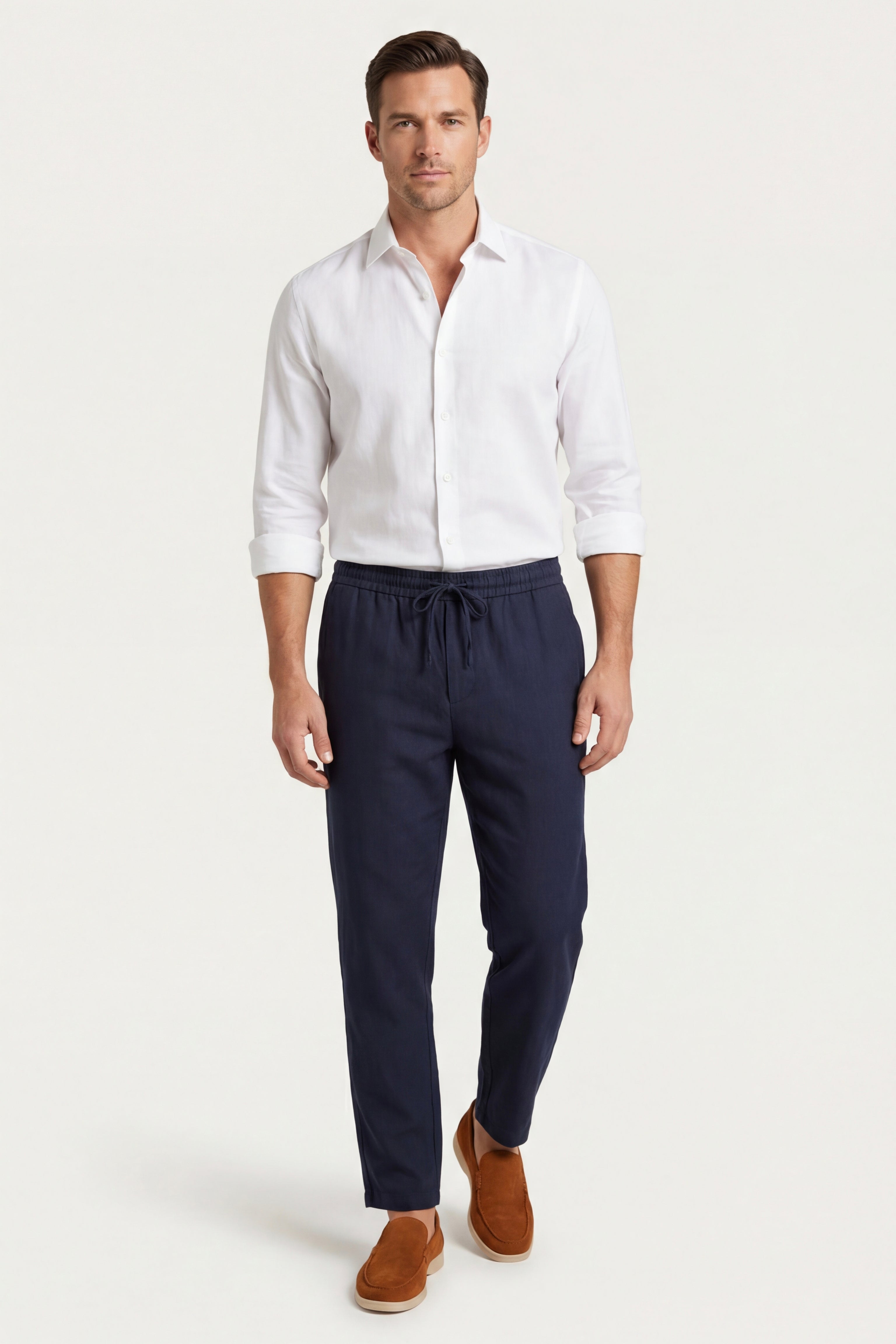 Sestri Tencel Drawstring Trouser Navy