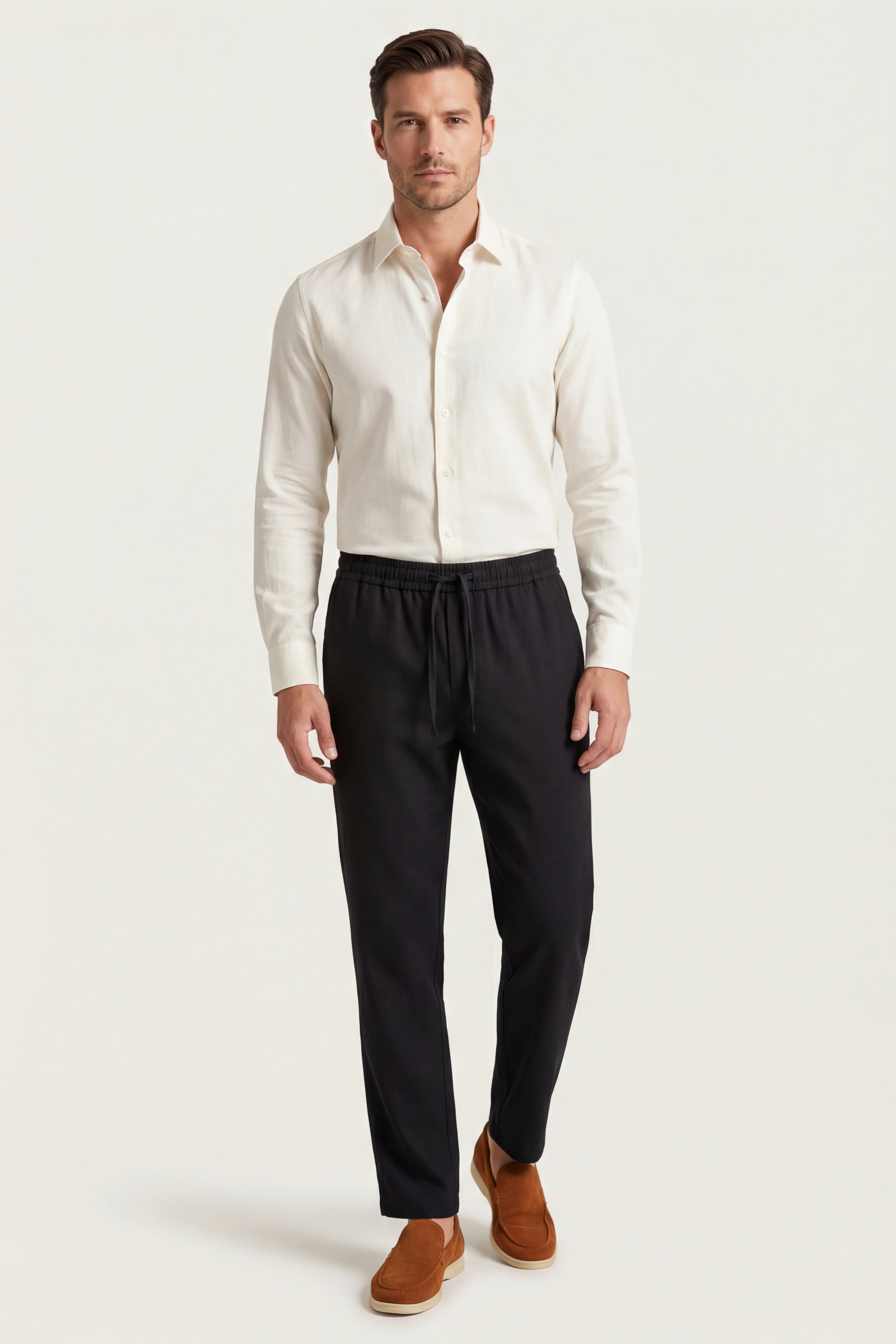 Sestri Tencel Drawstring Trouser Black
