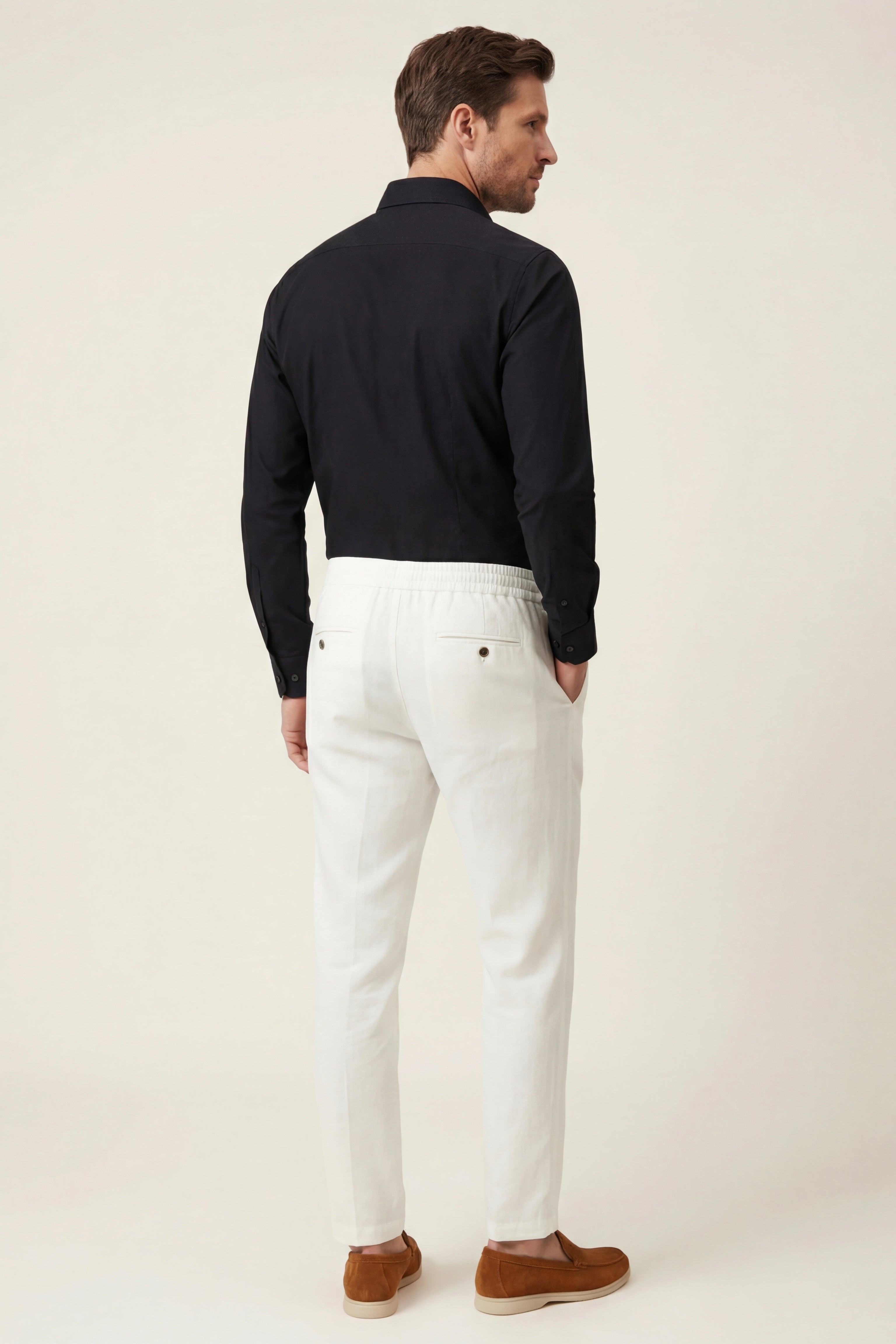 Sestri Tencel Drawstring Trouser White