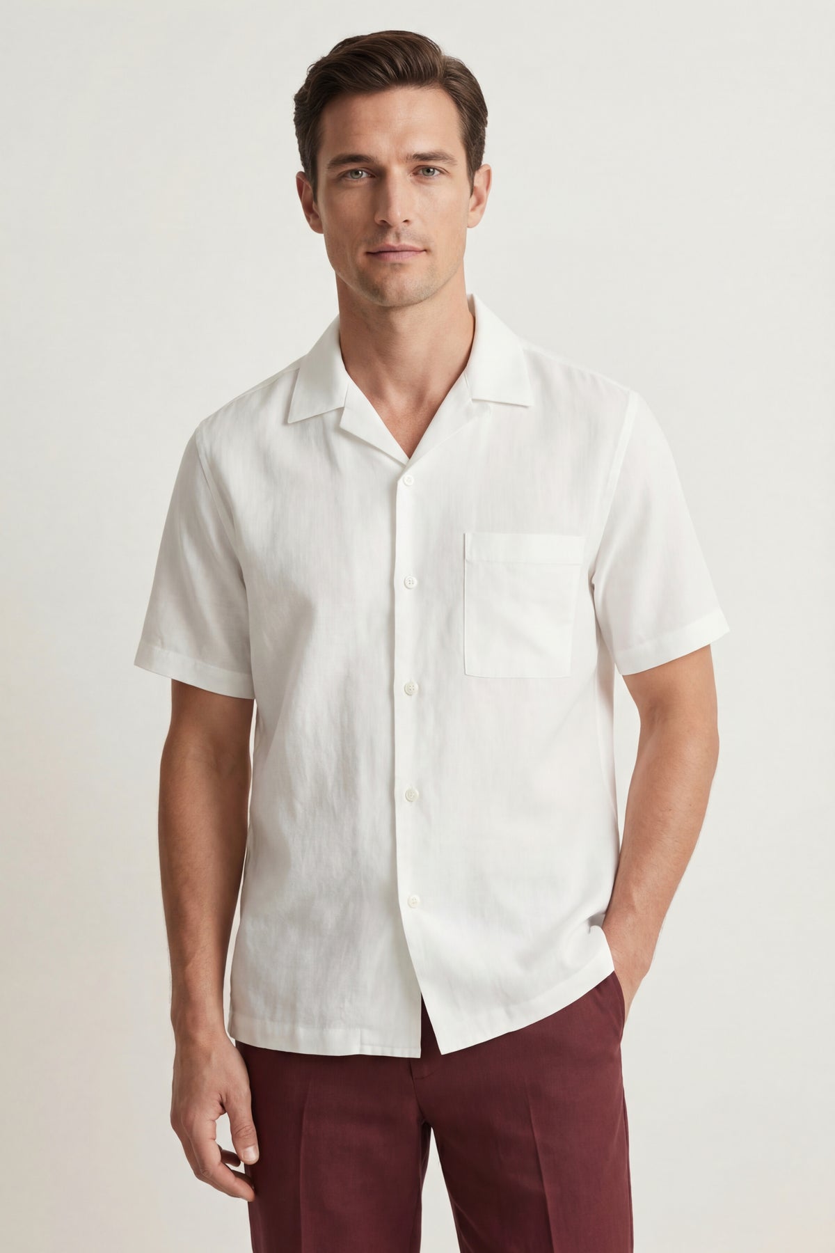 Ancona Linen Shirt White