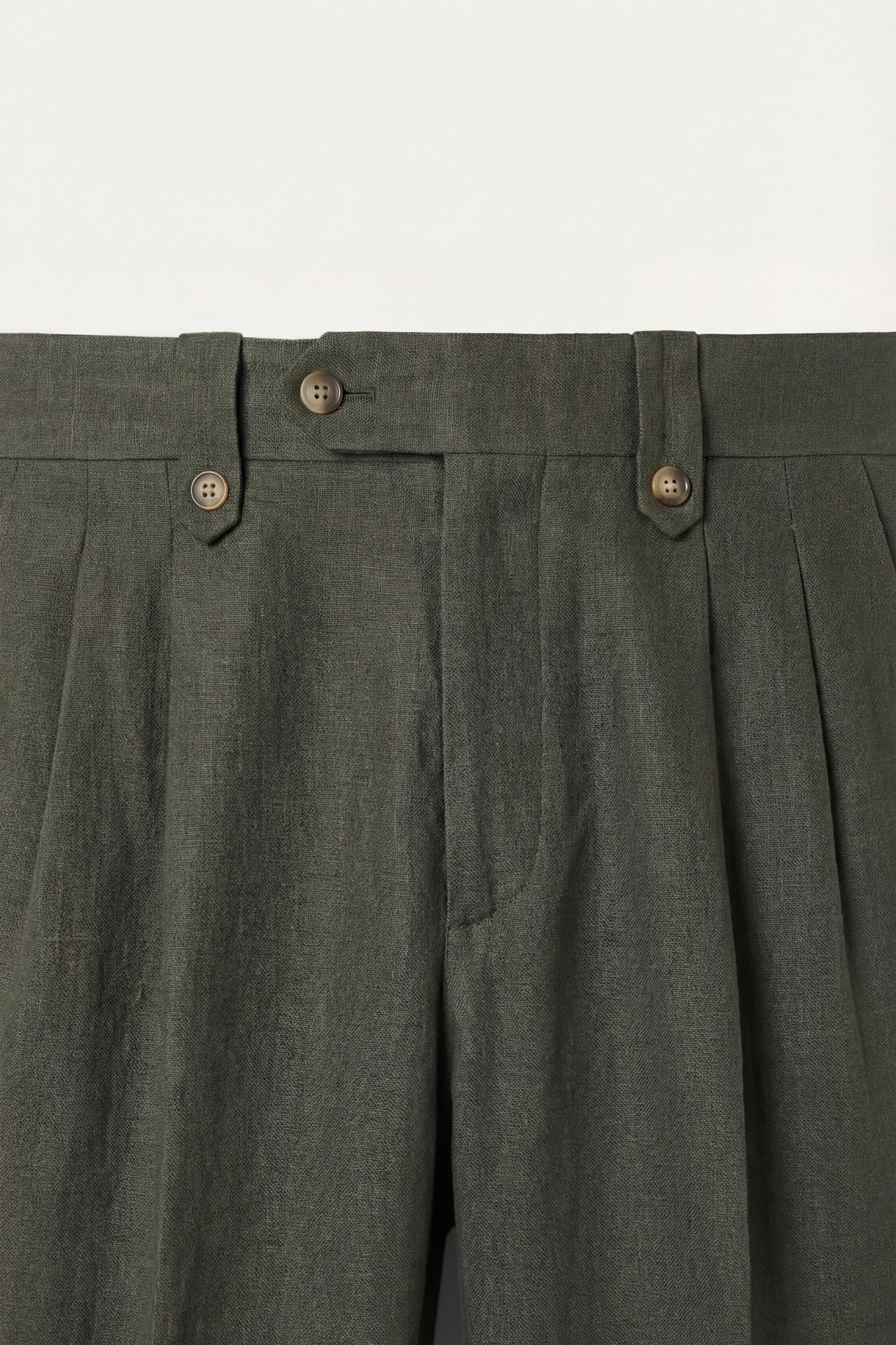 Morino Pleated Trousers Olive