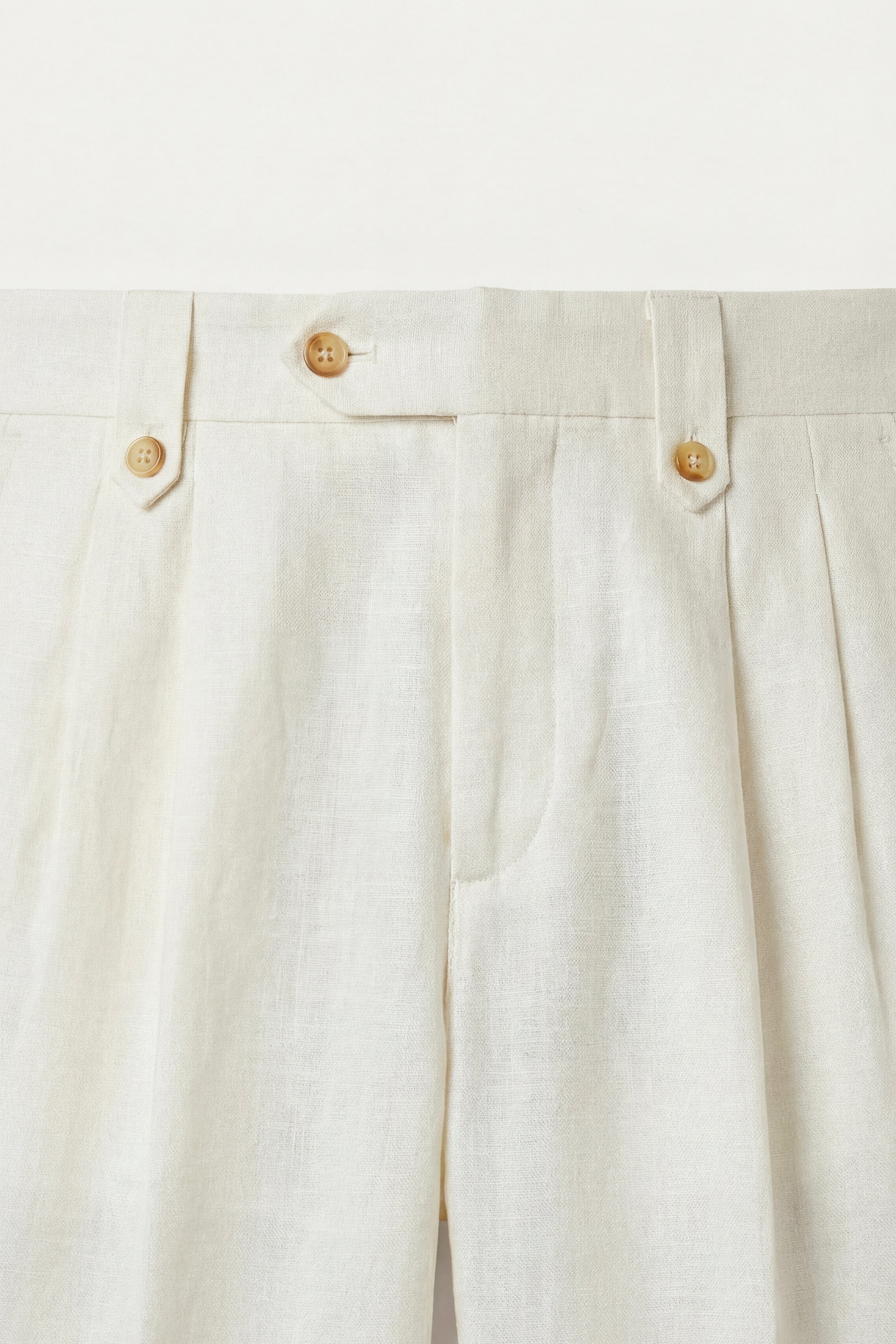 Morino Pleated Trousers White