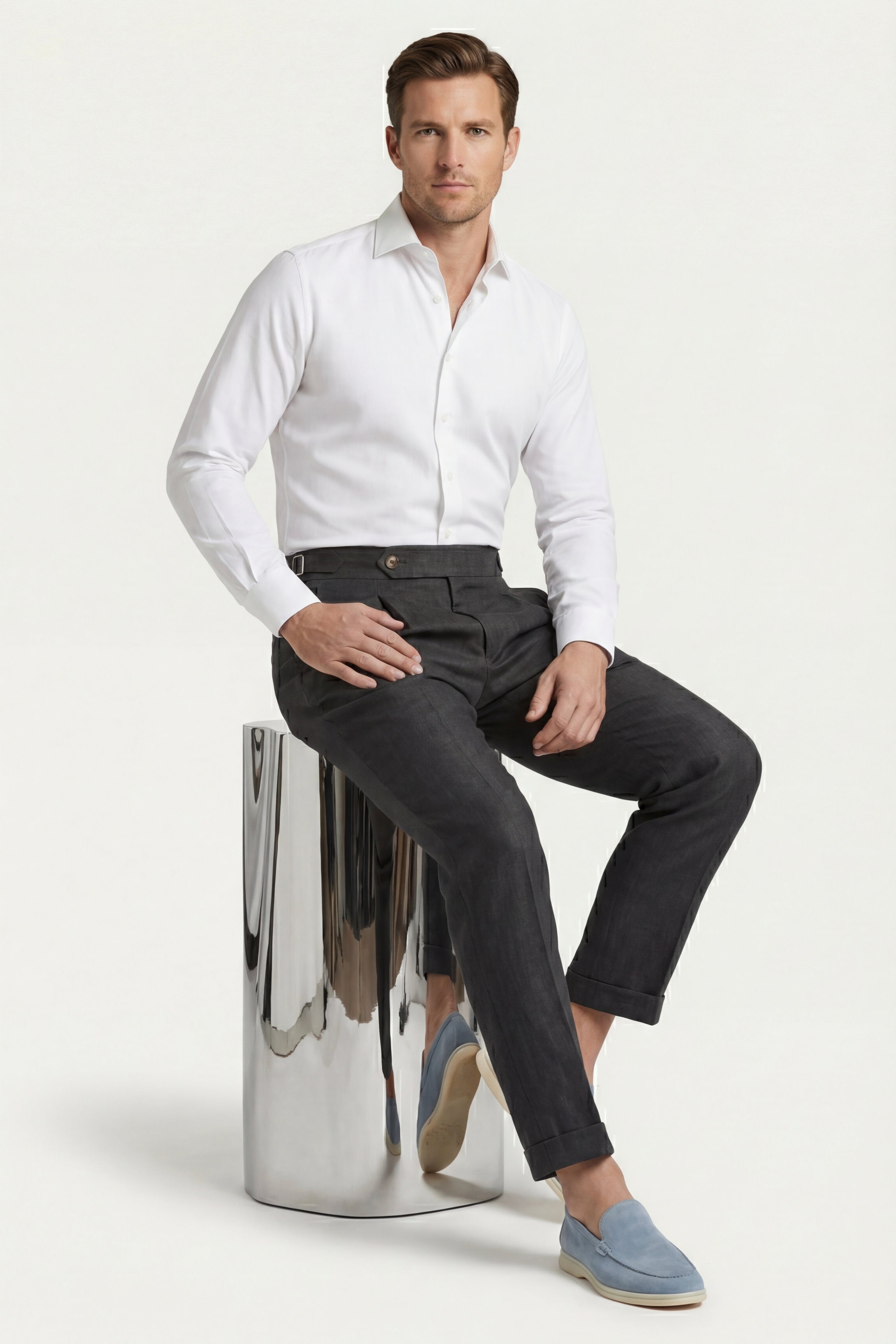 Silano Pleated Trousers Black