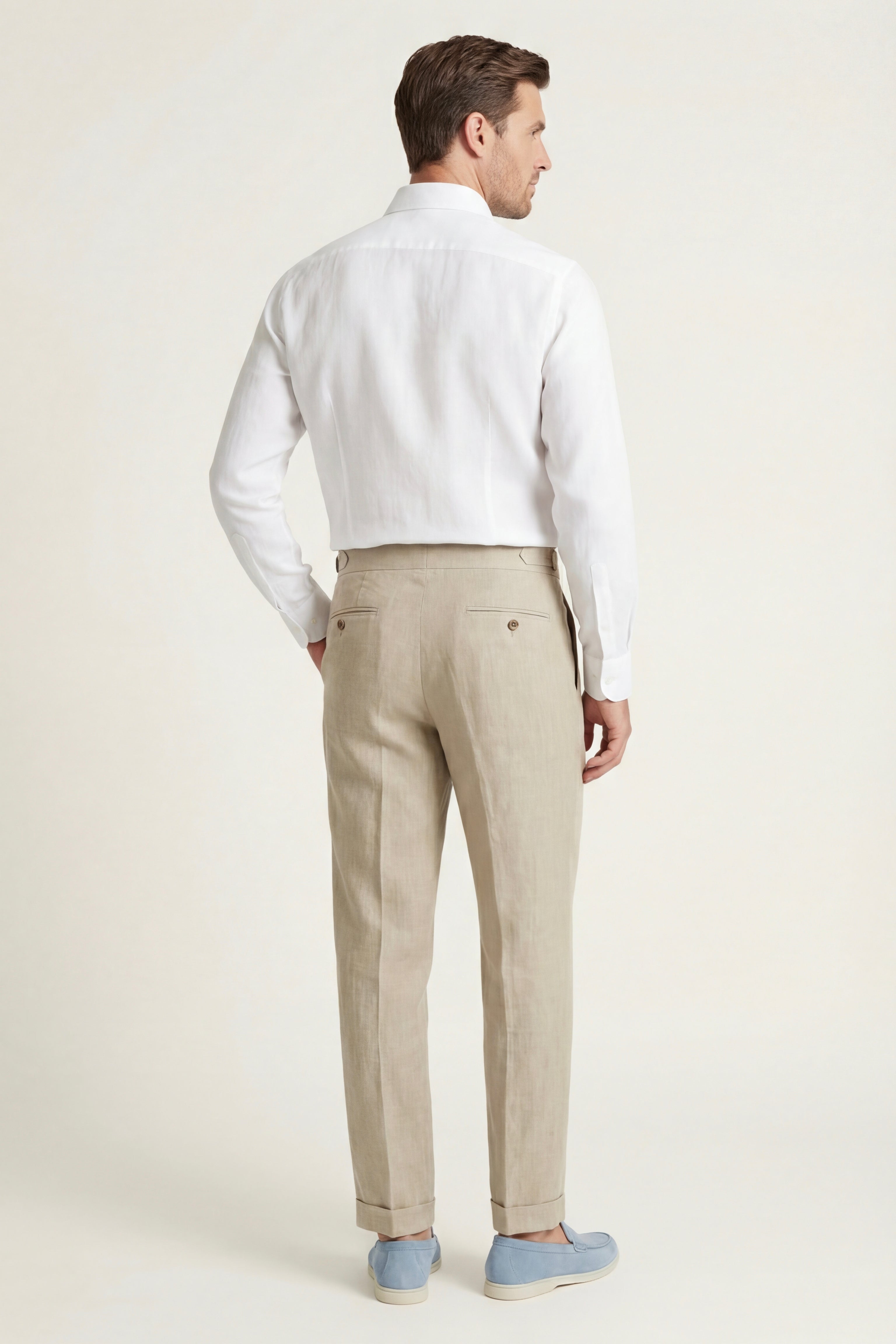 Silano Pleated Trousers Sand