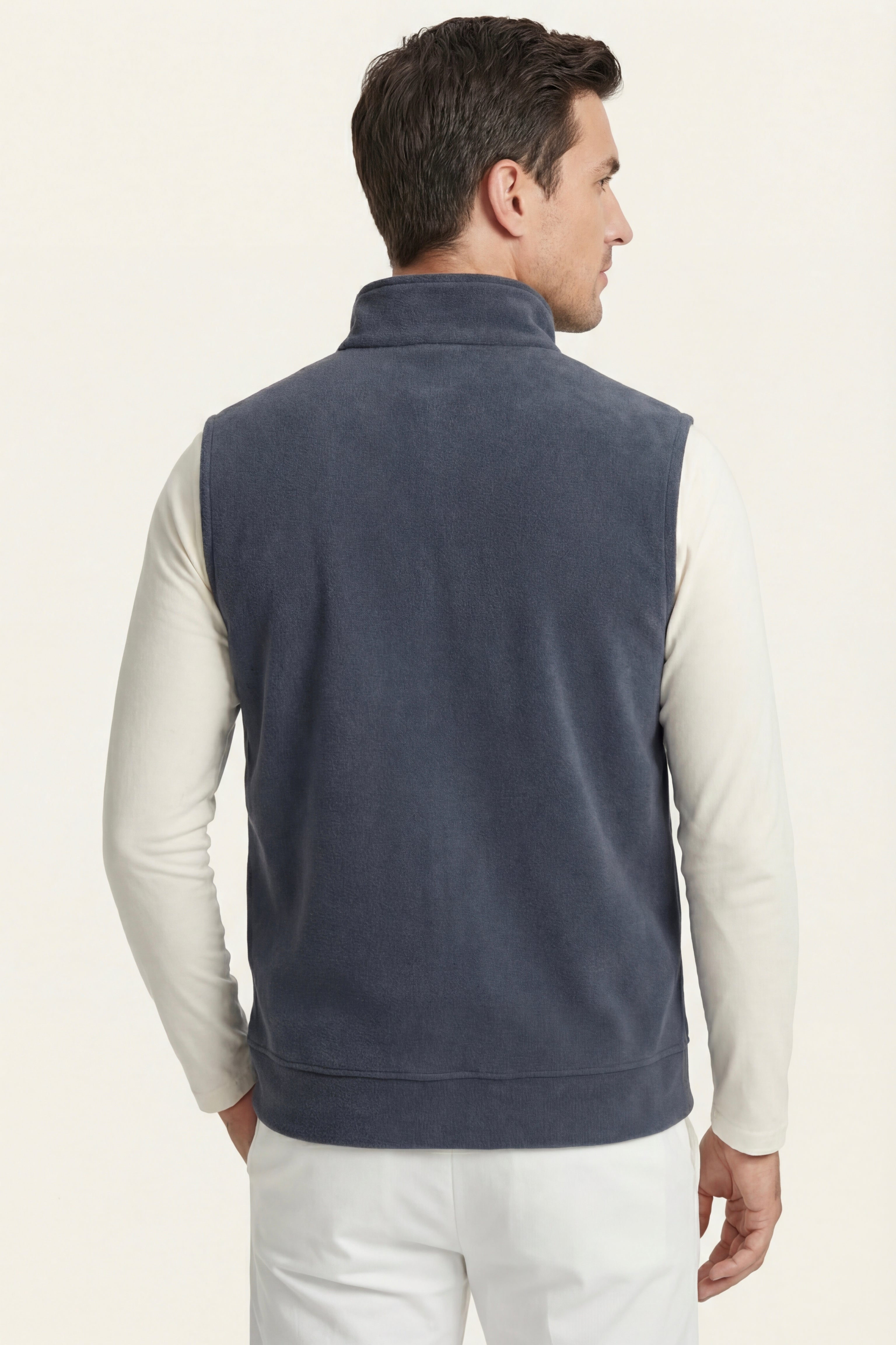 Bormio Zip Fleece Vest Blue Grey