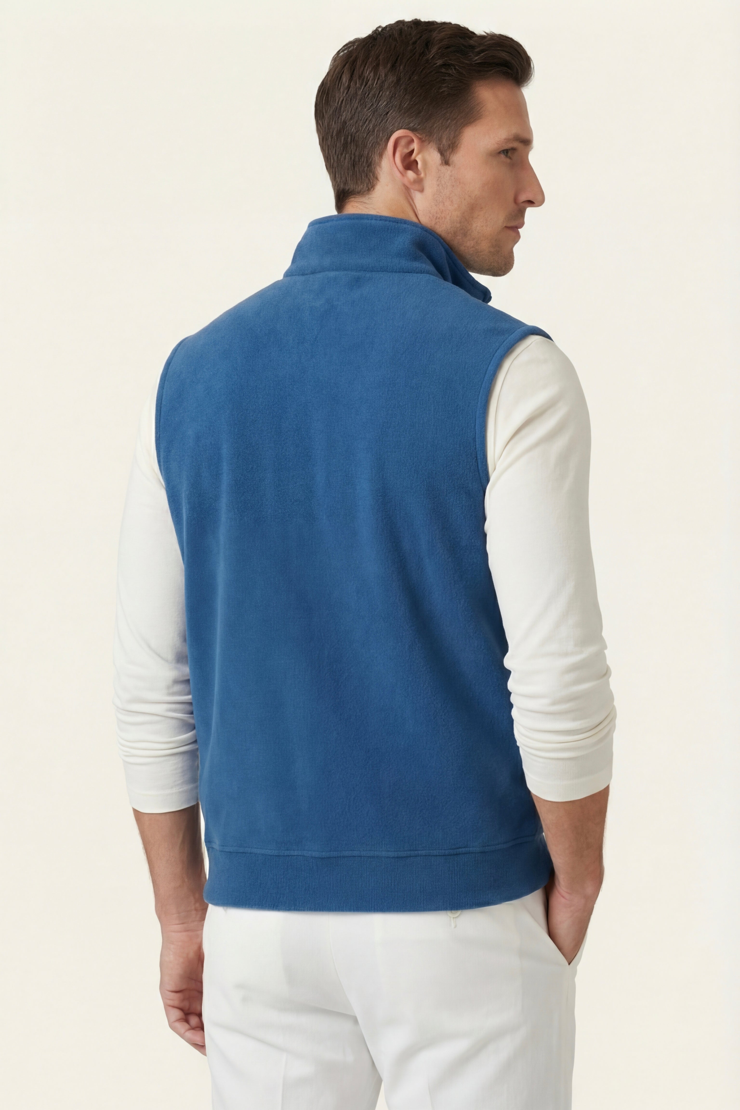 Bormio Zip Fleece Vest Royal Blue