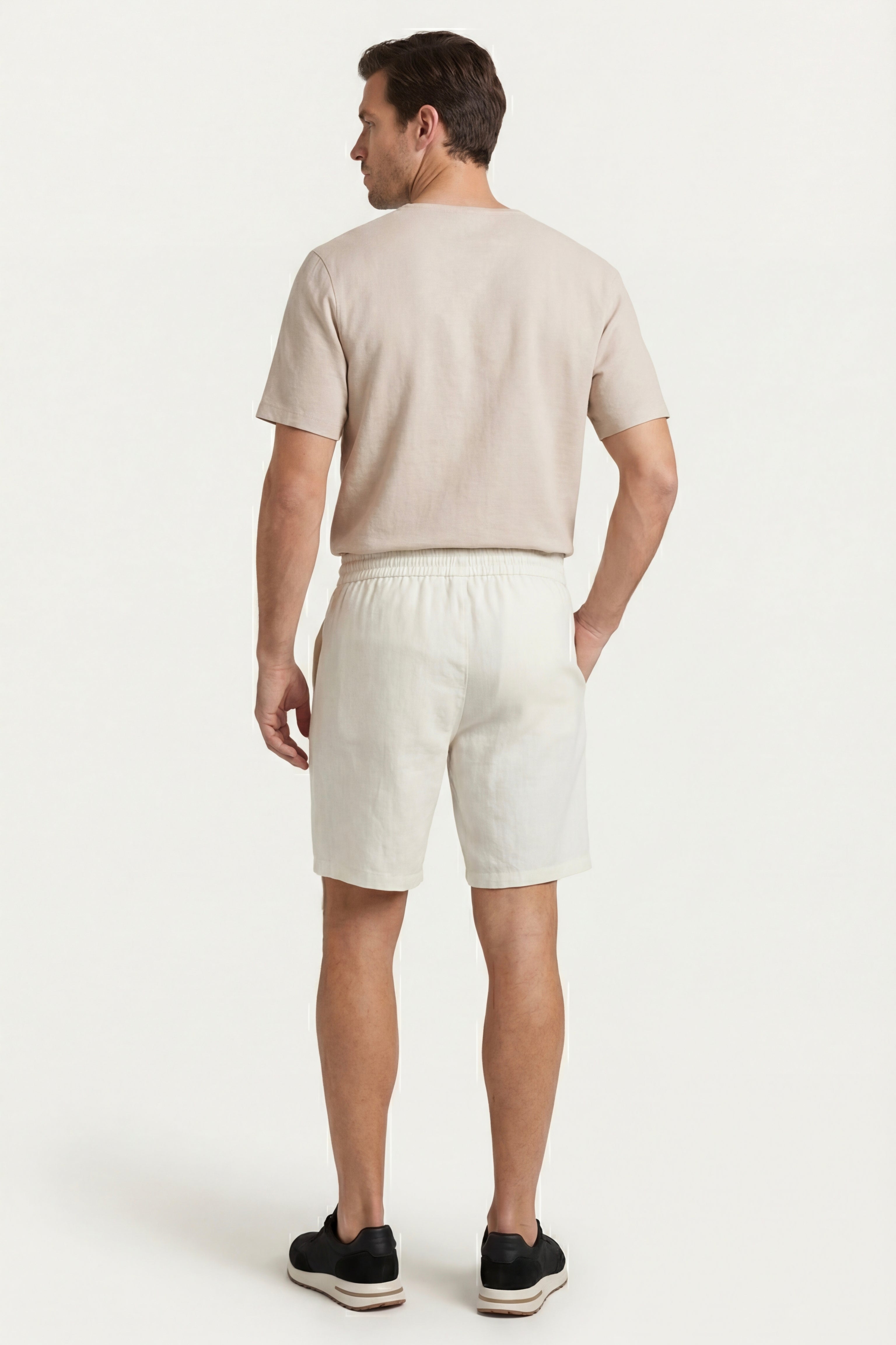 Lecce Linen Drawstring Shorts Ivory