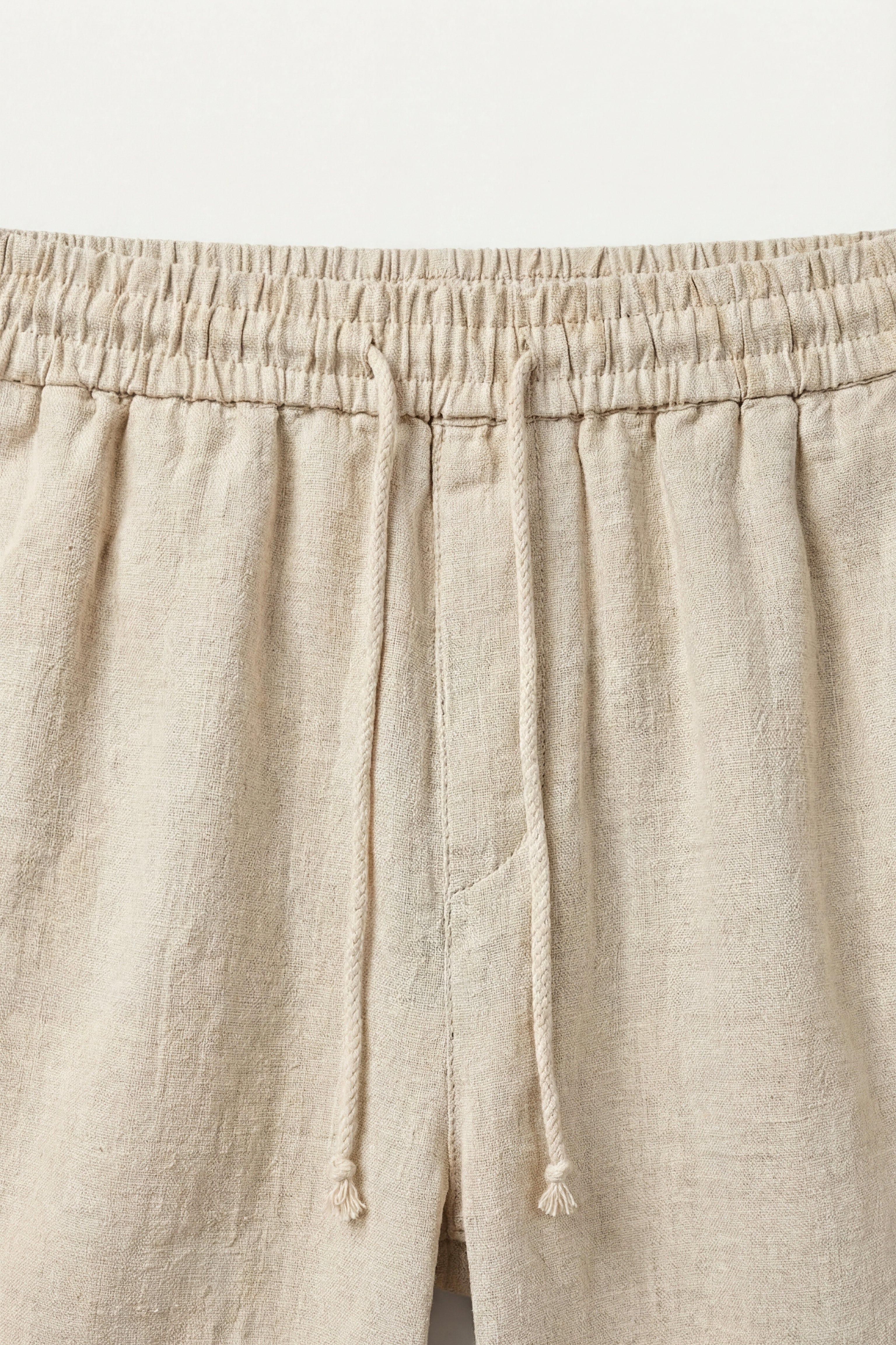 Lecce Linen Drawstring Shorts Beige