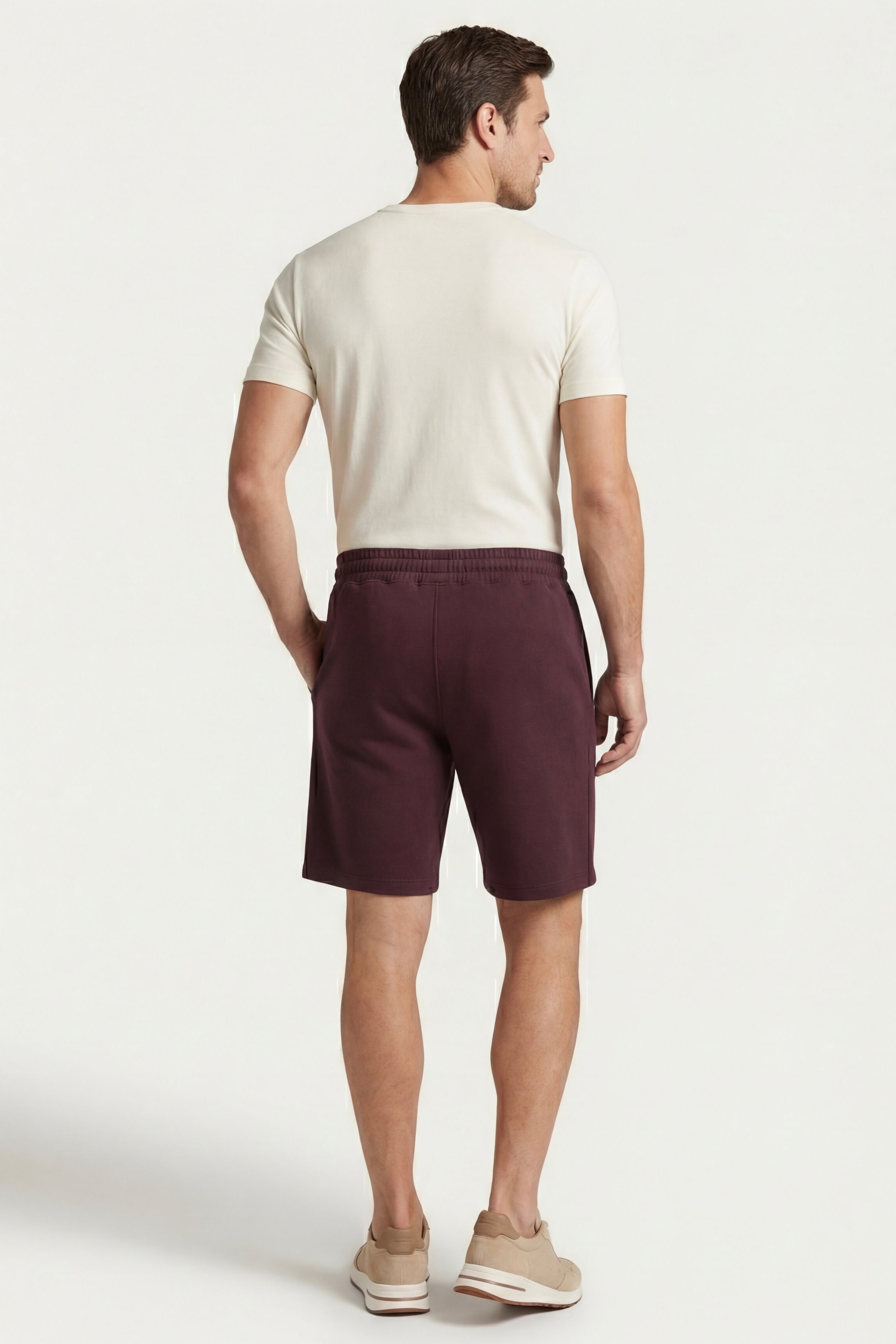 Salerno Drawstring Shorts Wine Red
