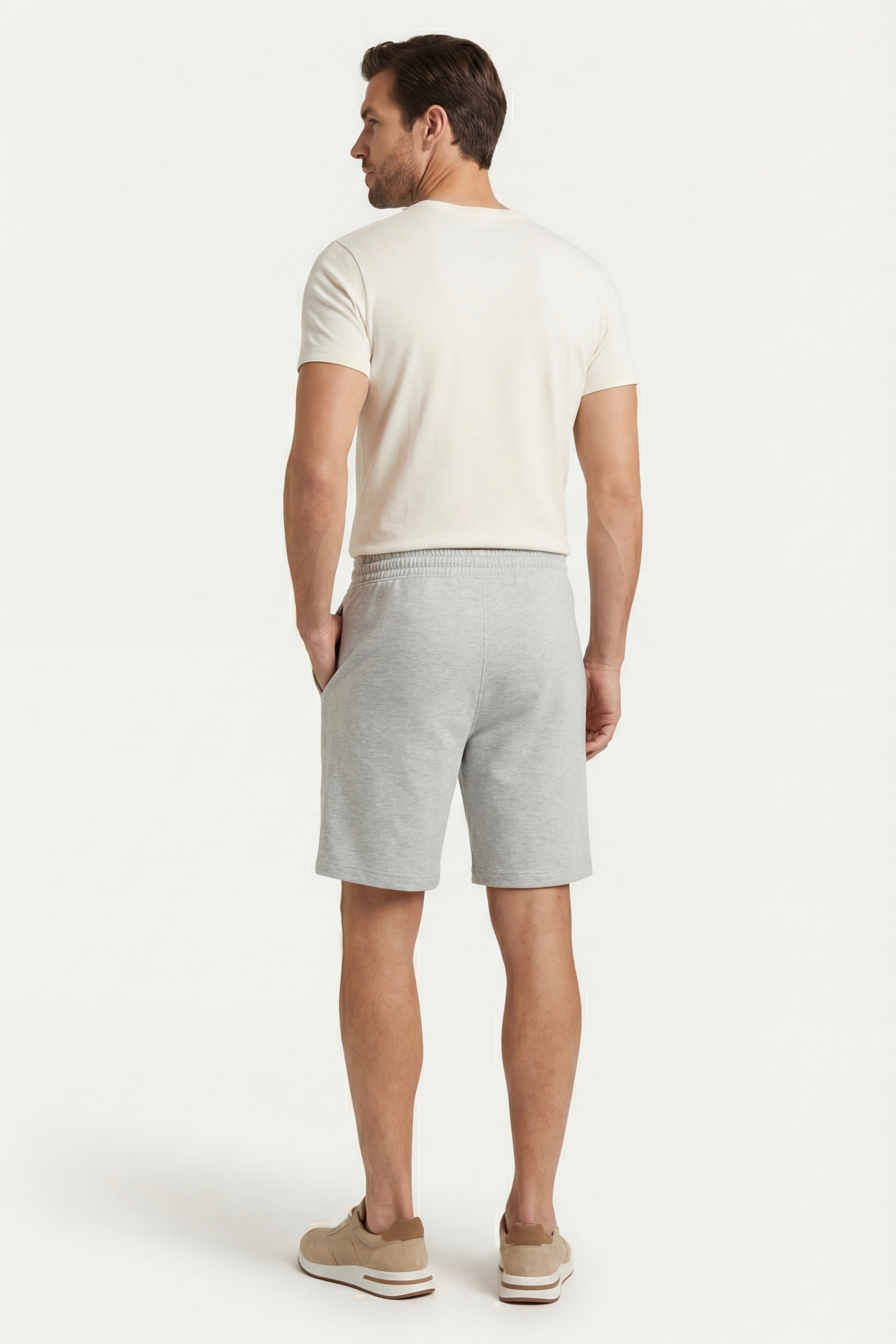 Salerno Drawstring Shorts Light Grey