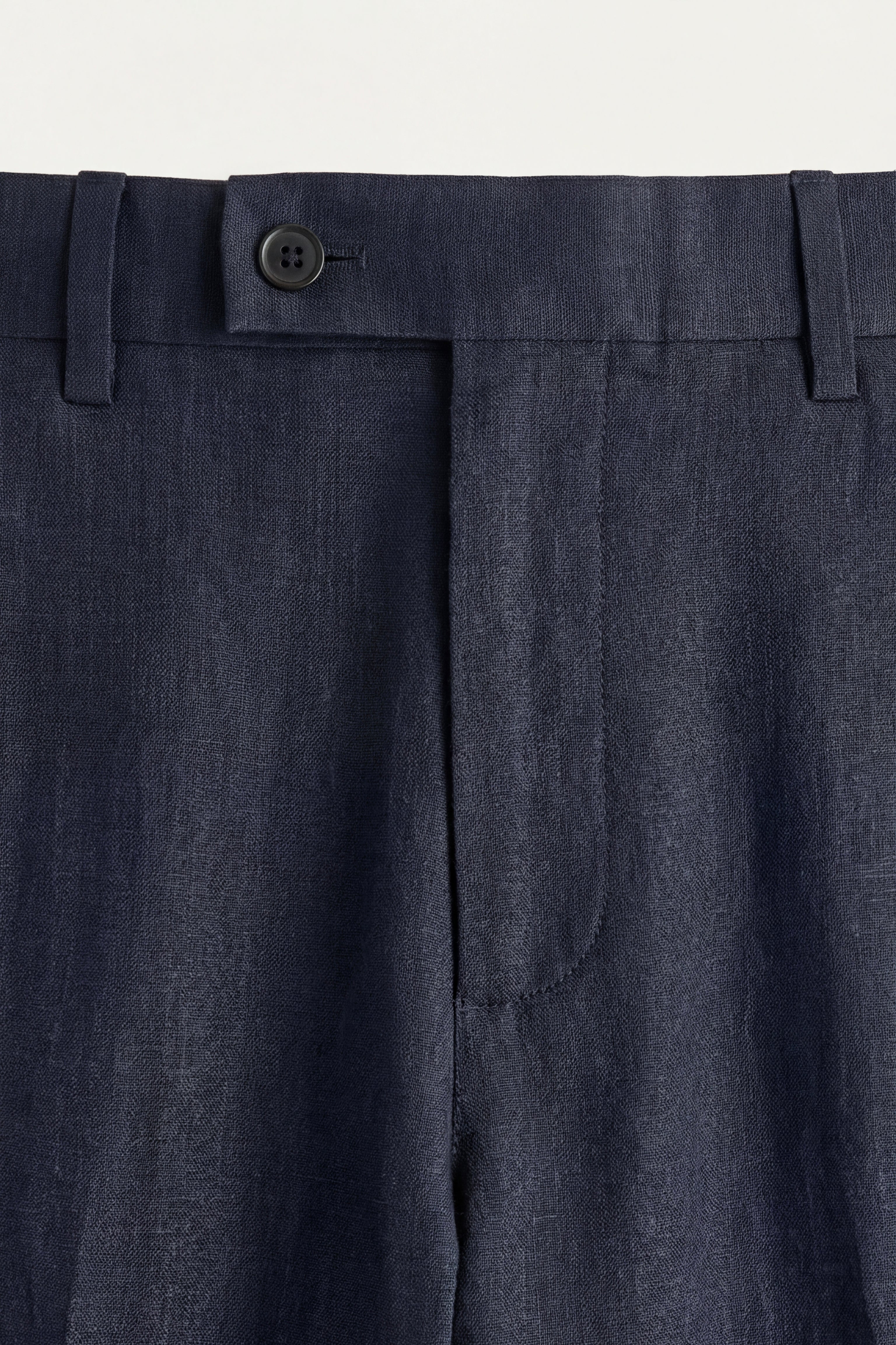 Modena Linen Tailored Trousers Navy