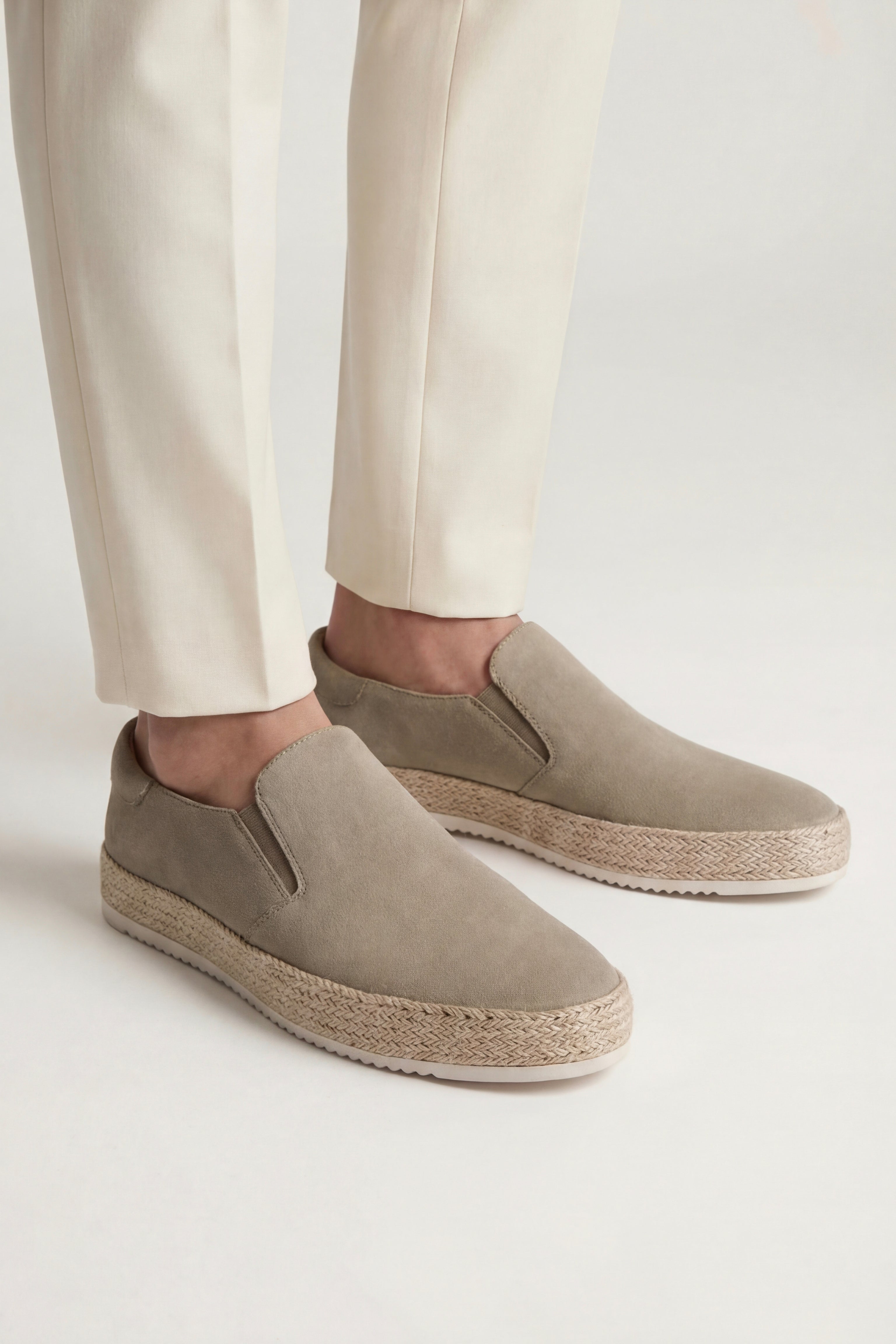 Valeno Suede City Loafers Khaki