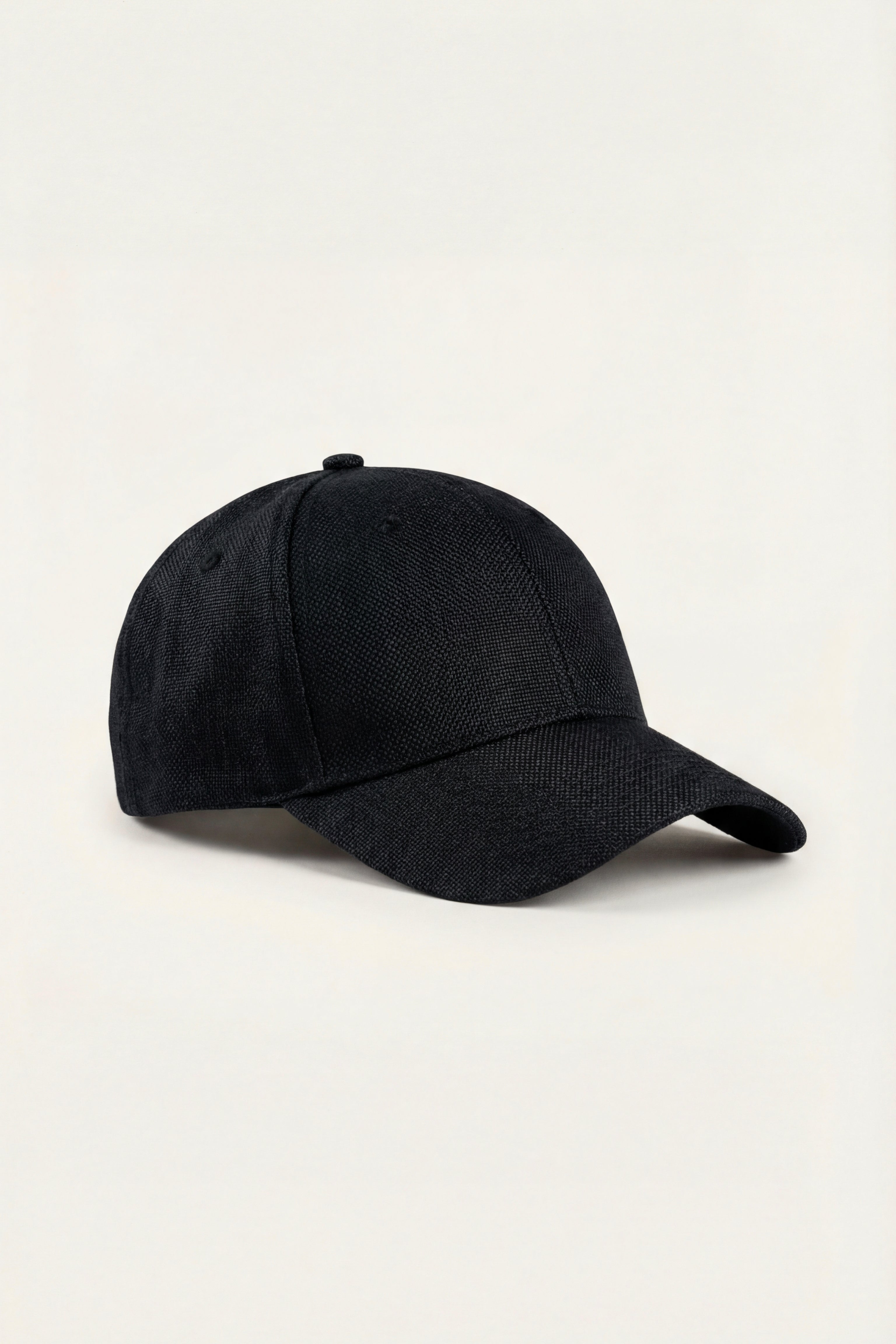 Silano Linen Cap Black