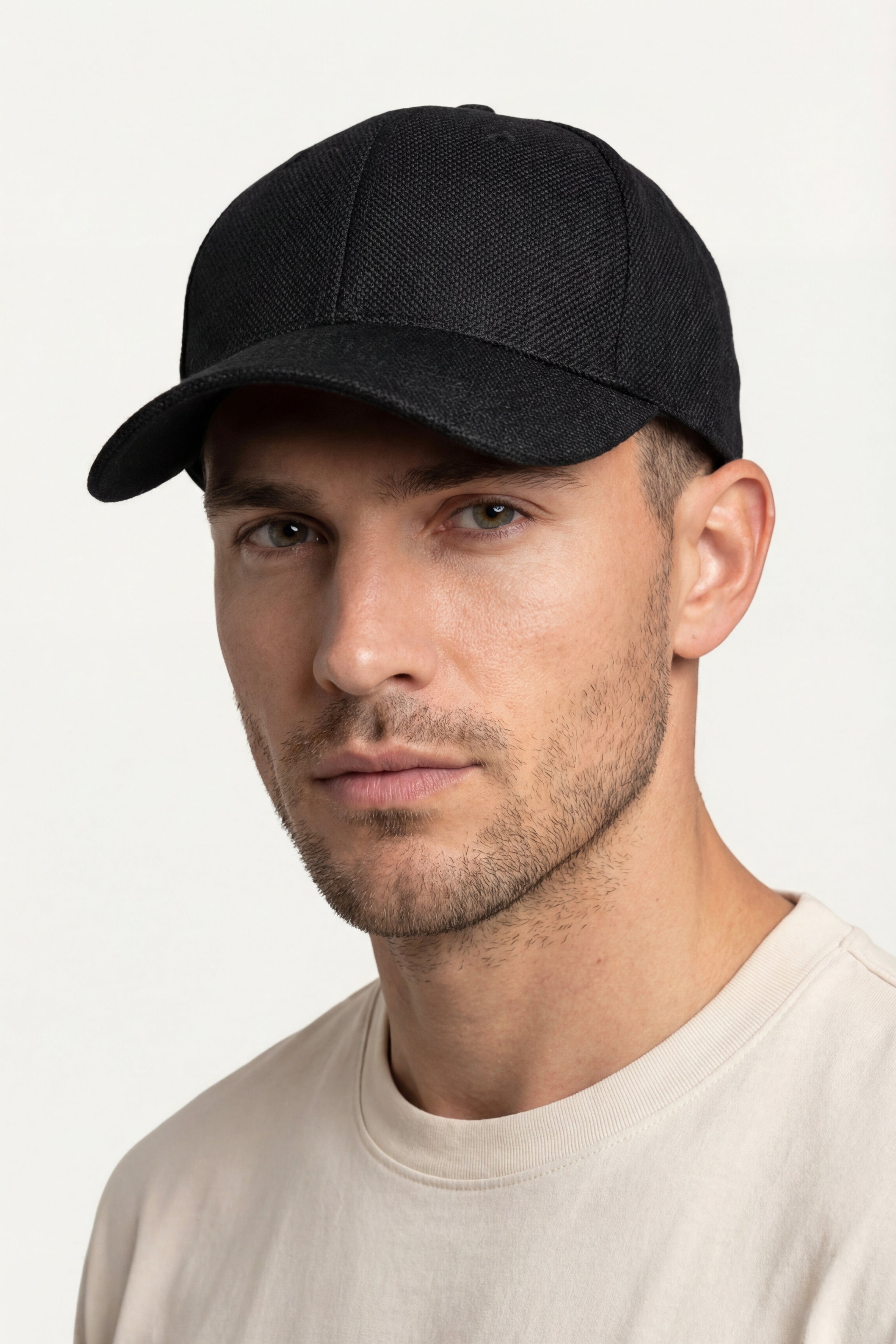Silano Linen Cap Black