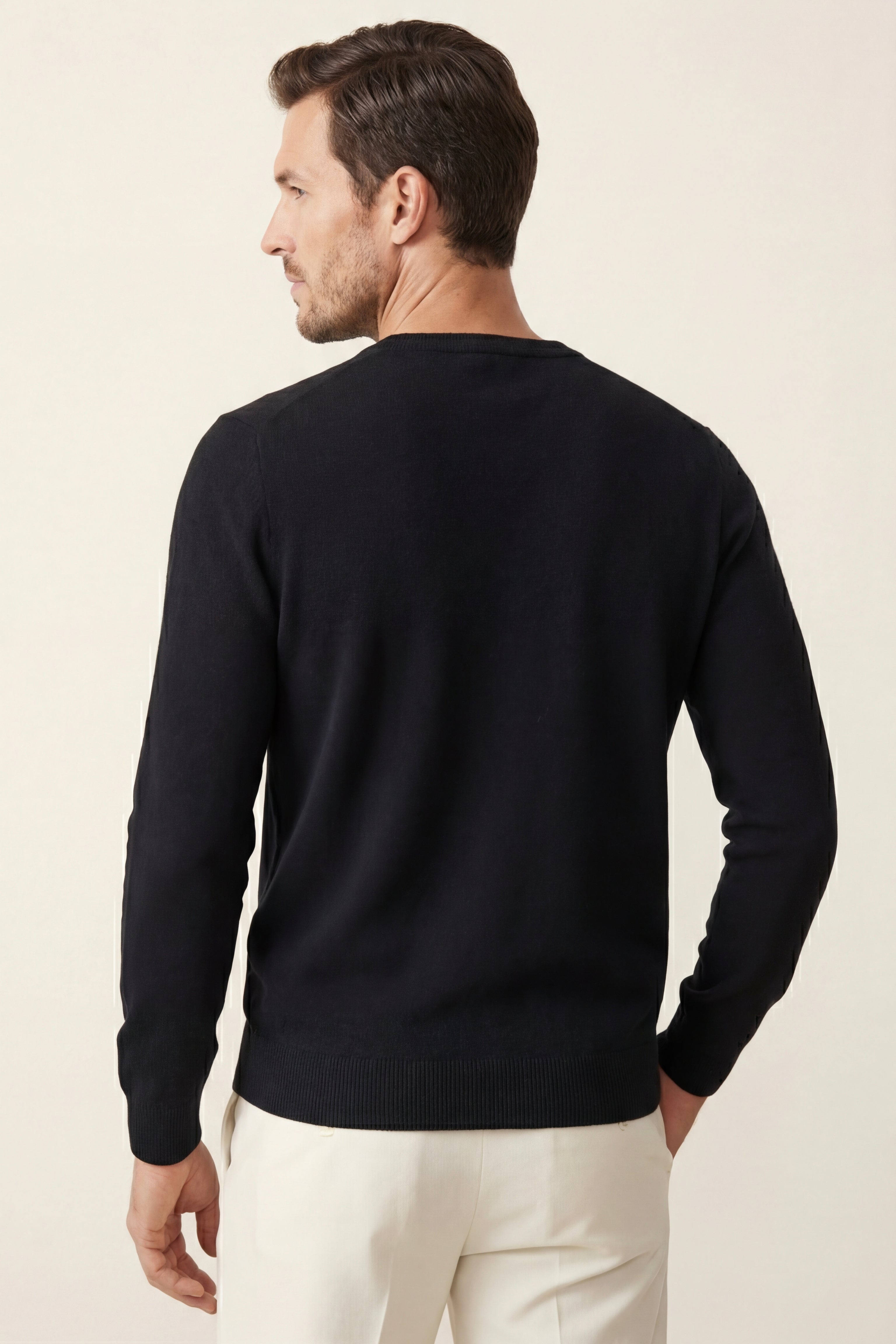 Merano V-Neck Knit Sweater Black