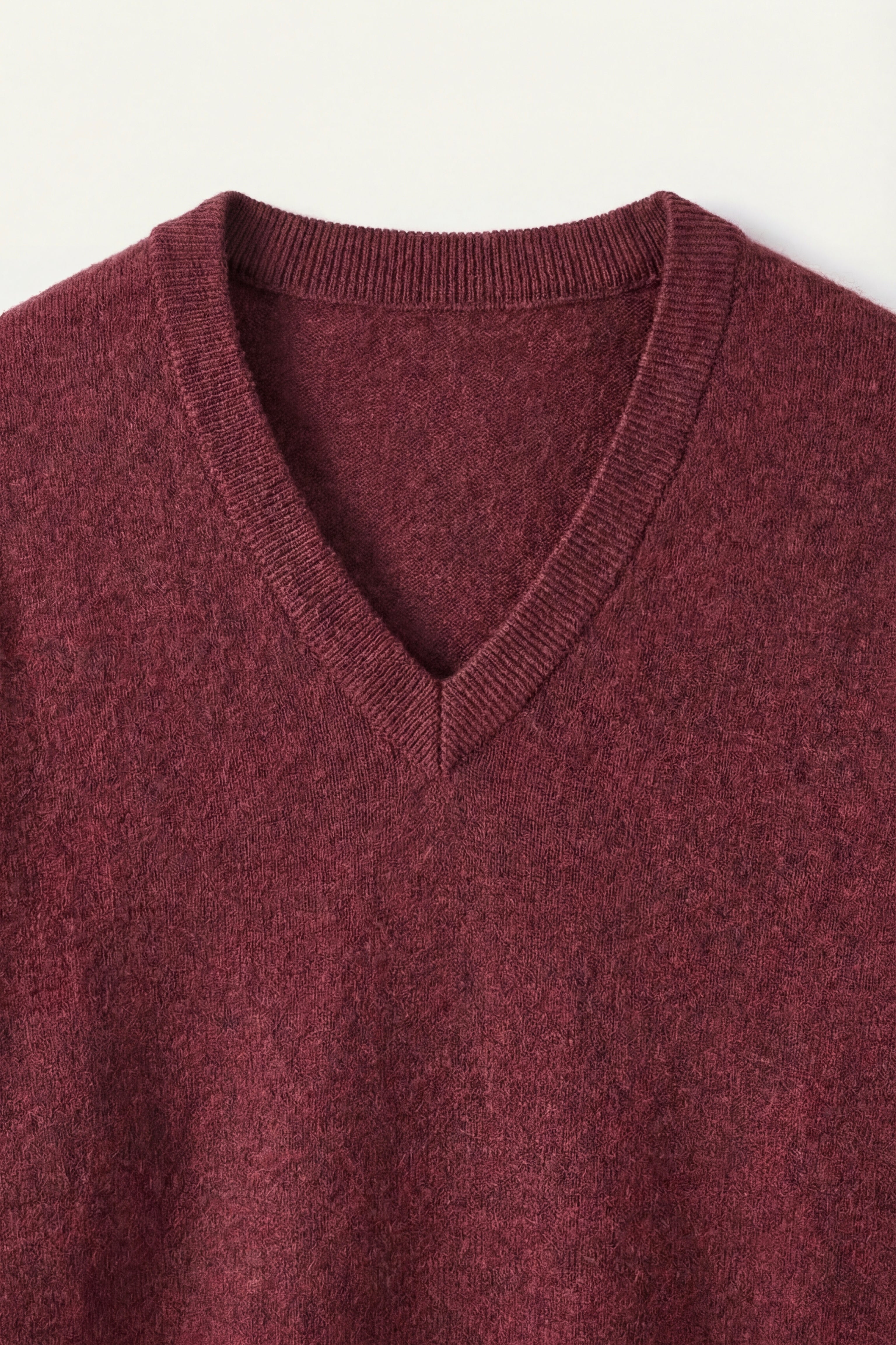 Merano V-Neck Knit Sweater Wine Red