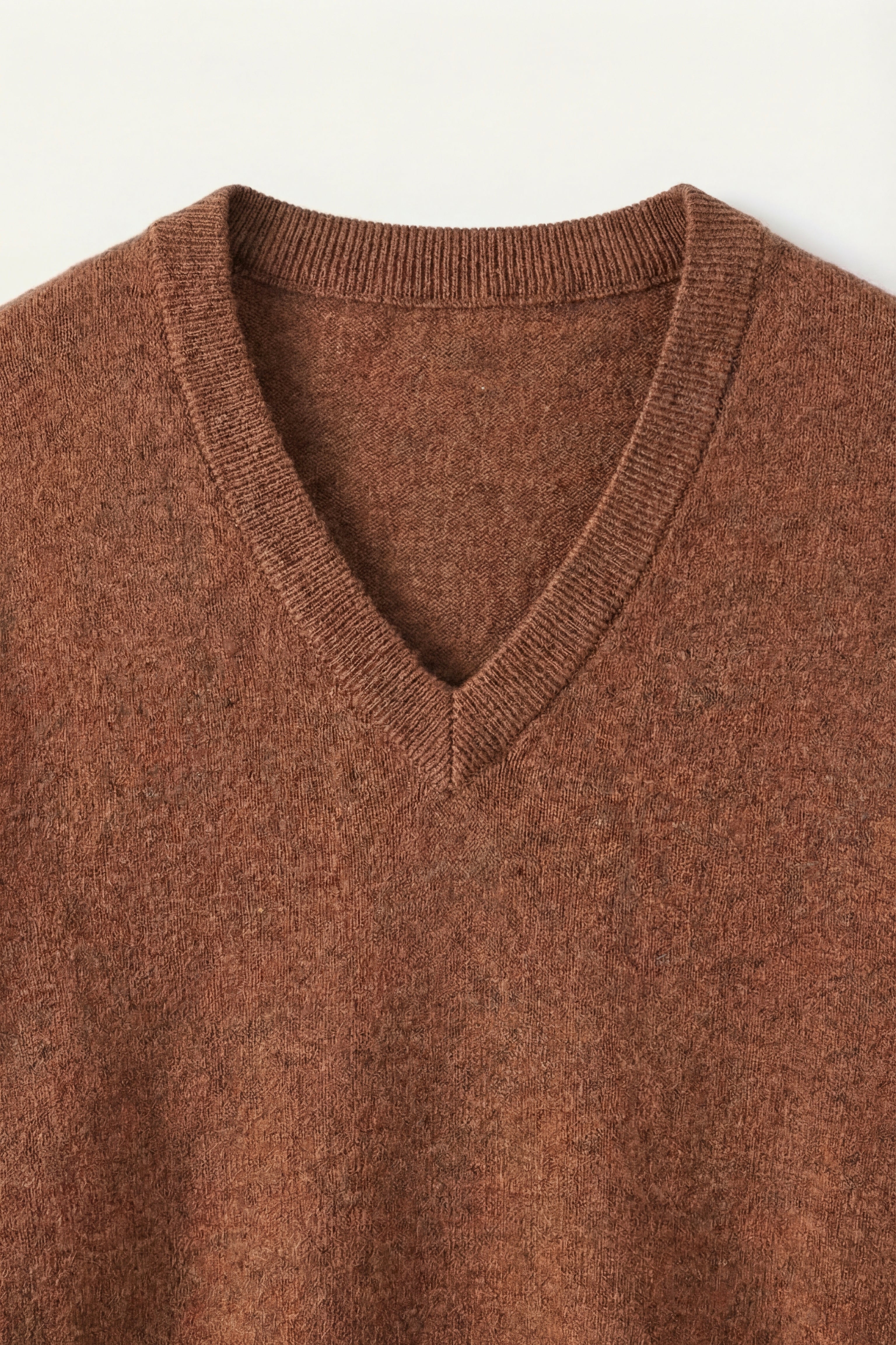 Merano V-Neck Knit Sweater Brown
