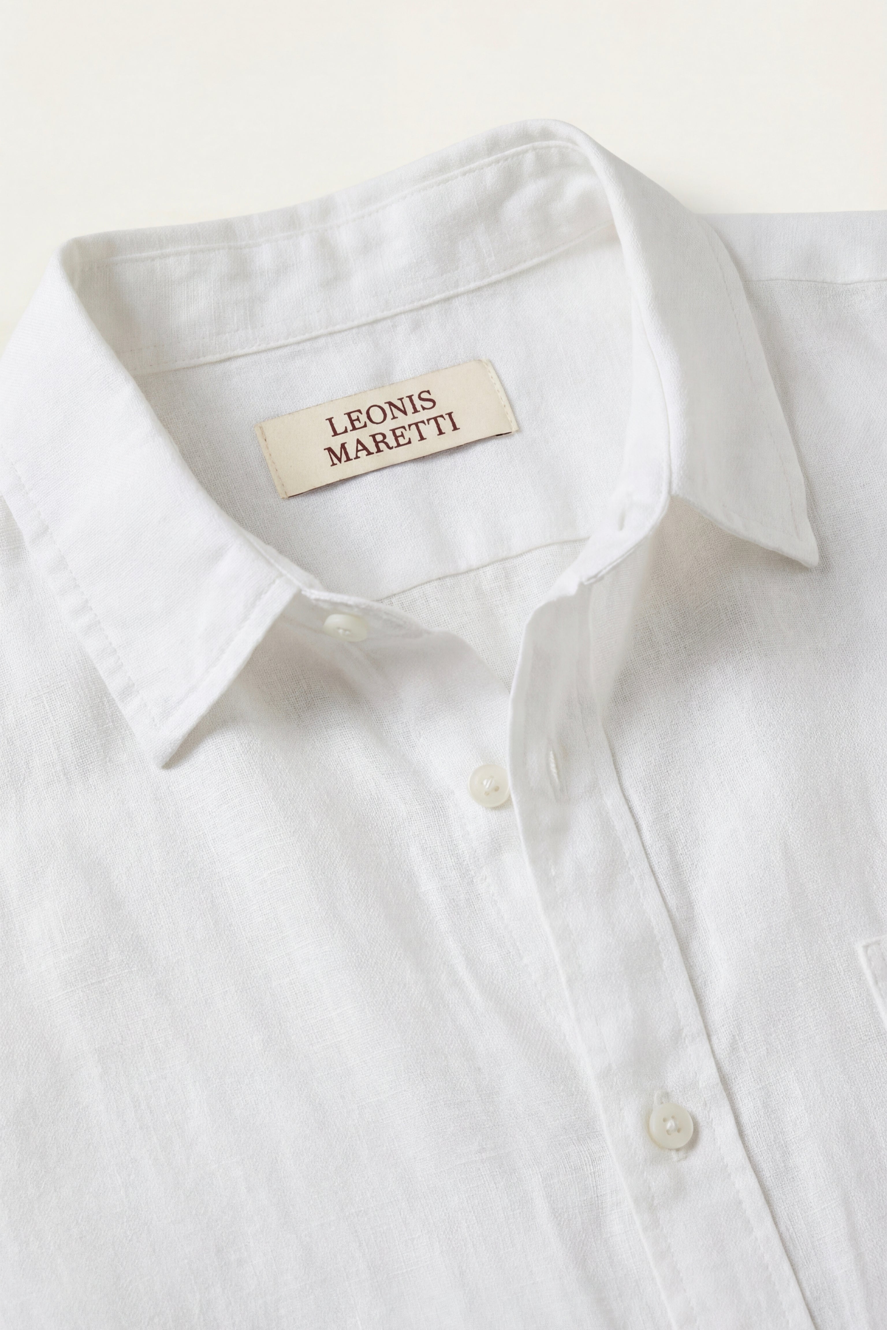 Verona Linen Shirt & Shorts White/Beige
