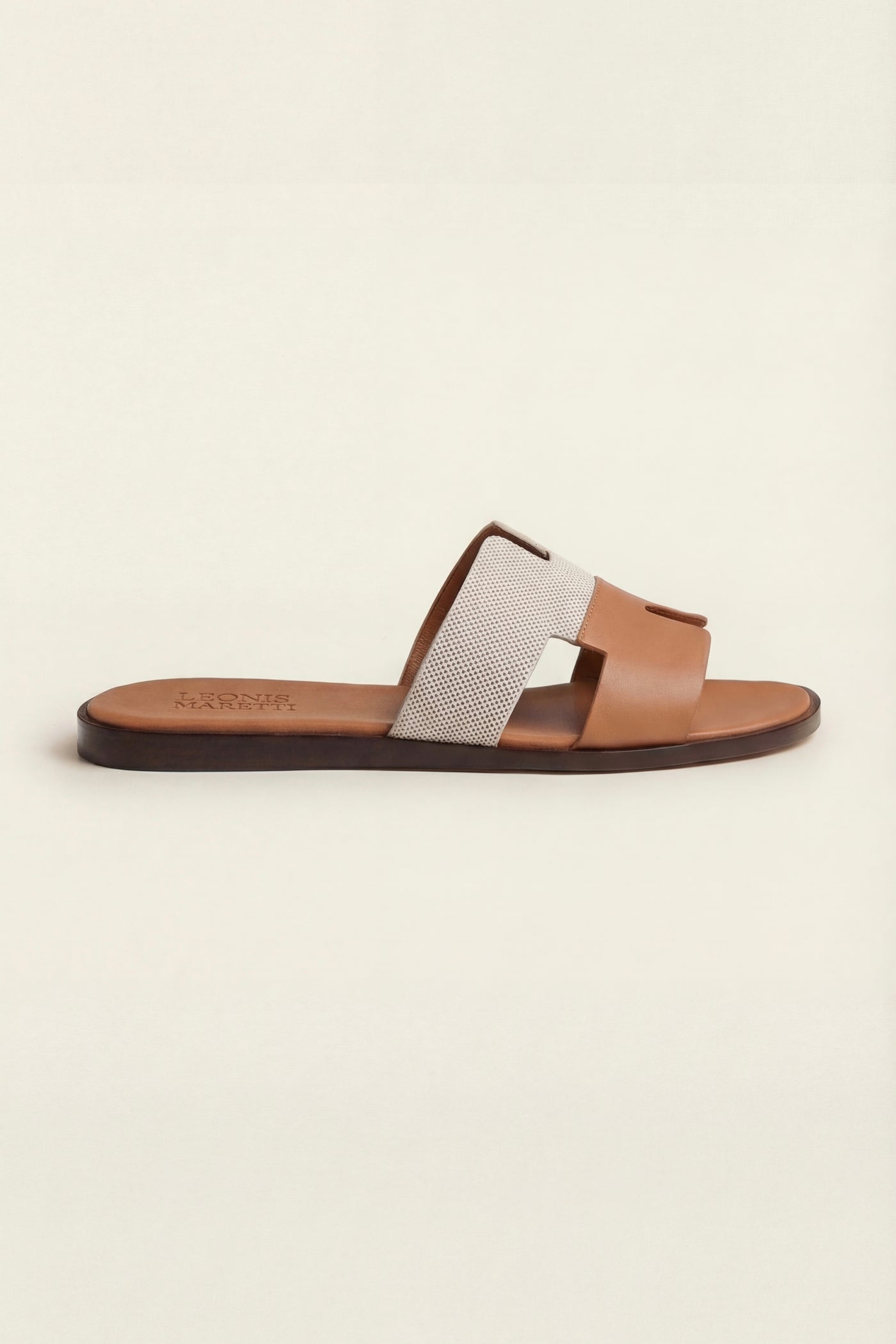 Arezzo Leather Sandal Beige & Tan