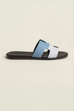 Arezzo Leather Sandal Blue & White