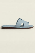 Arezzo Leather Sandal Light Blue