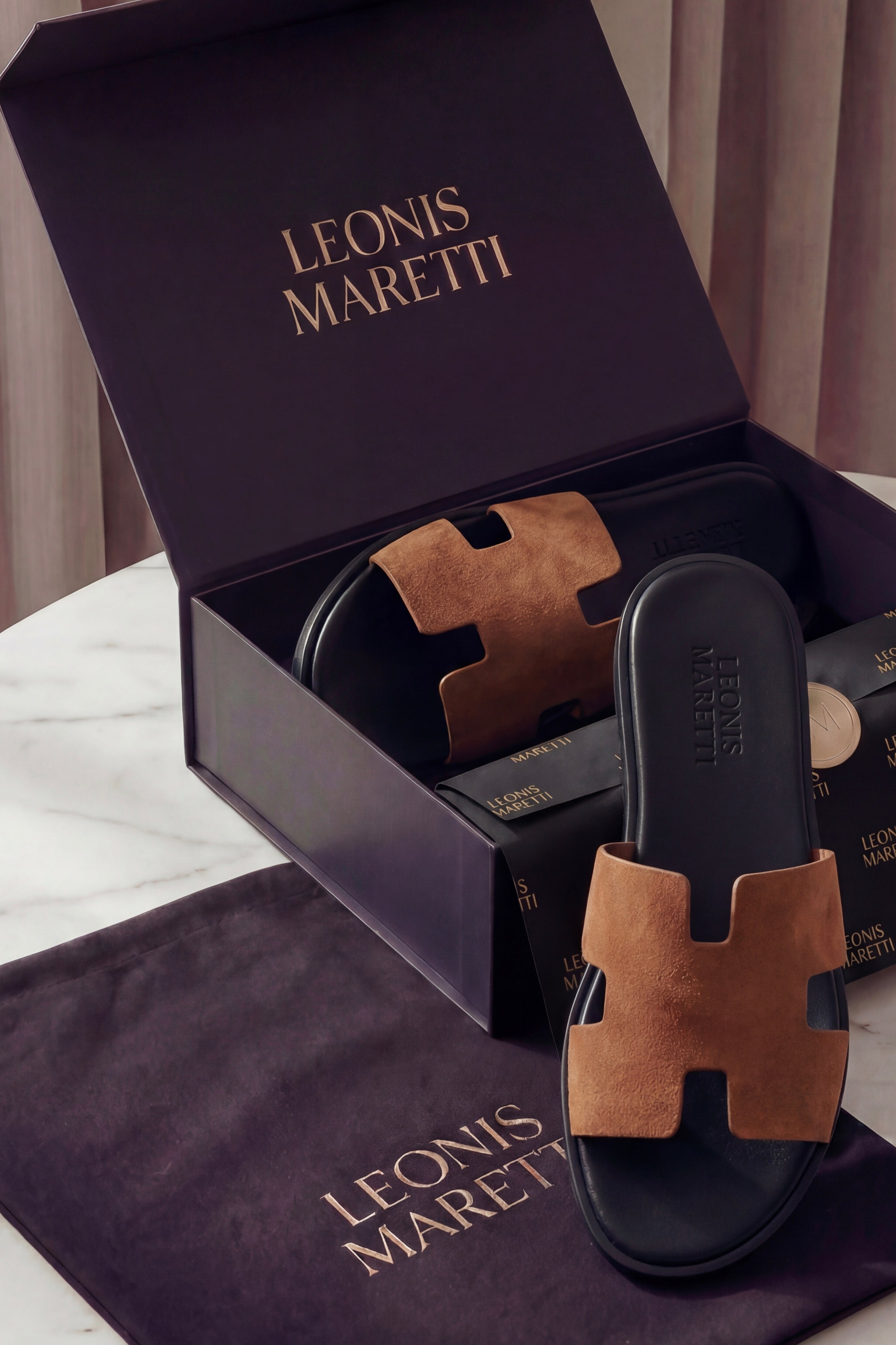 Matera Suede Sandal Brown