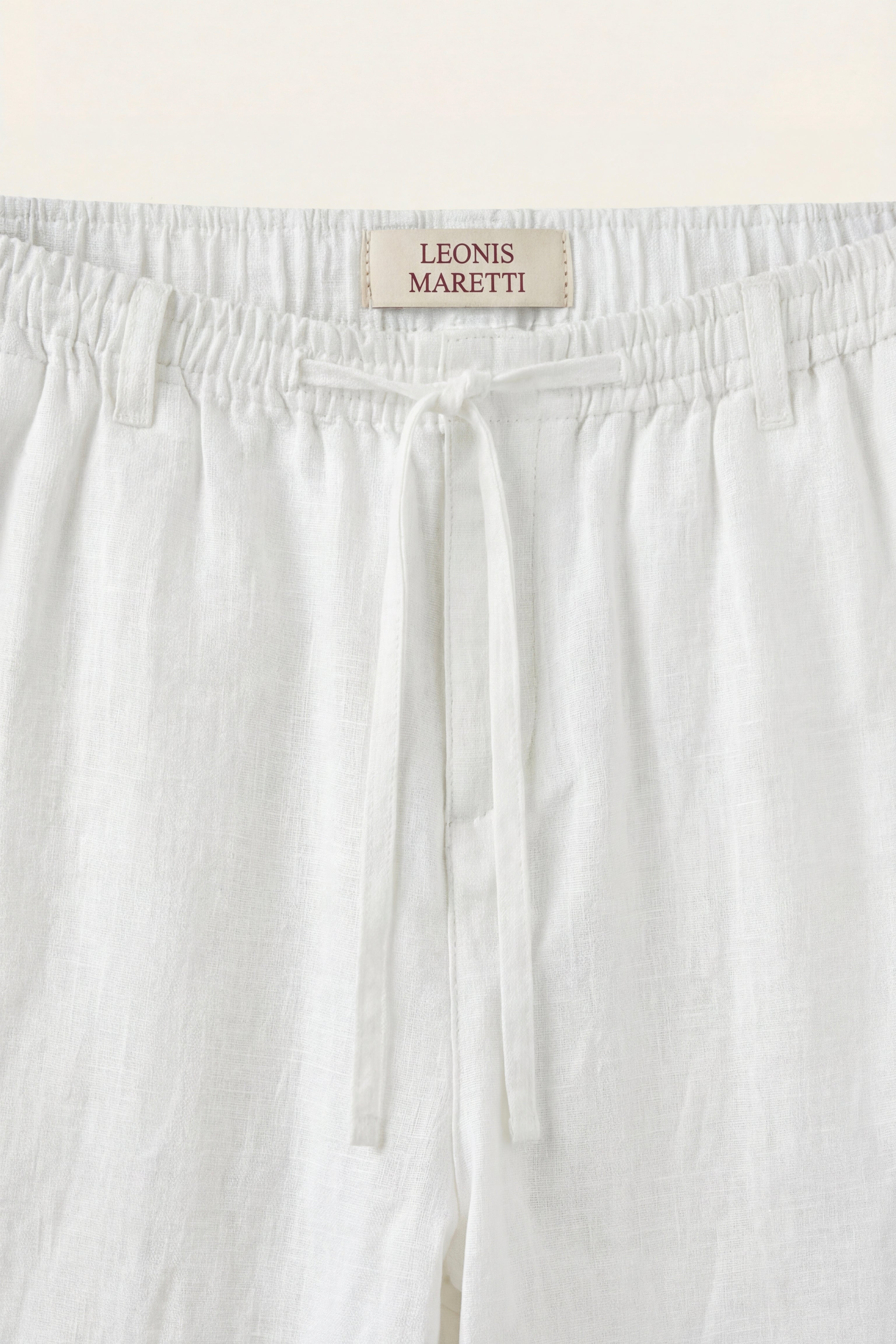 Rimini Linen Drawstring Shorts White