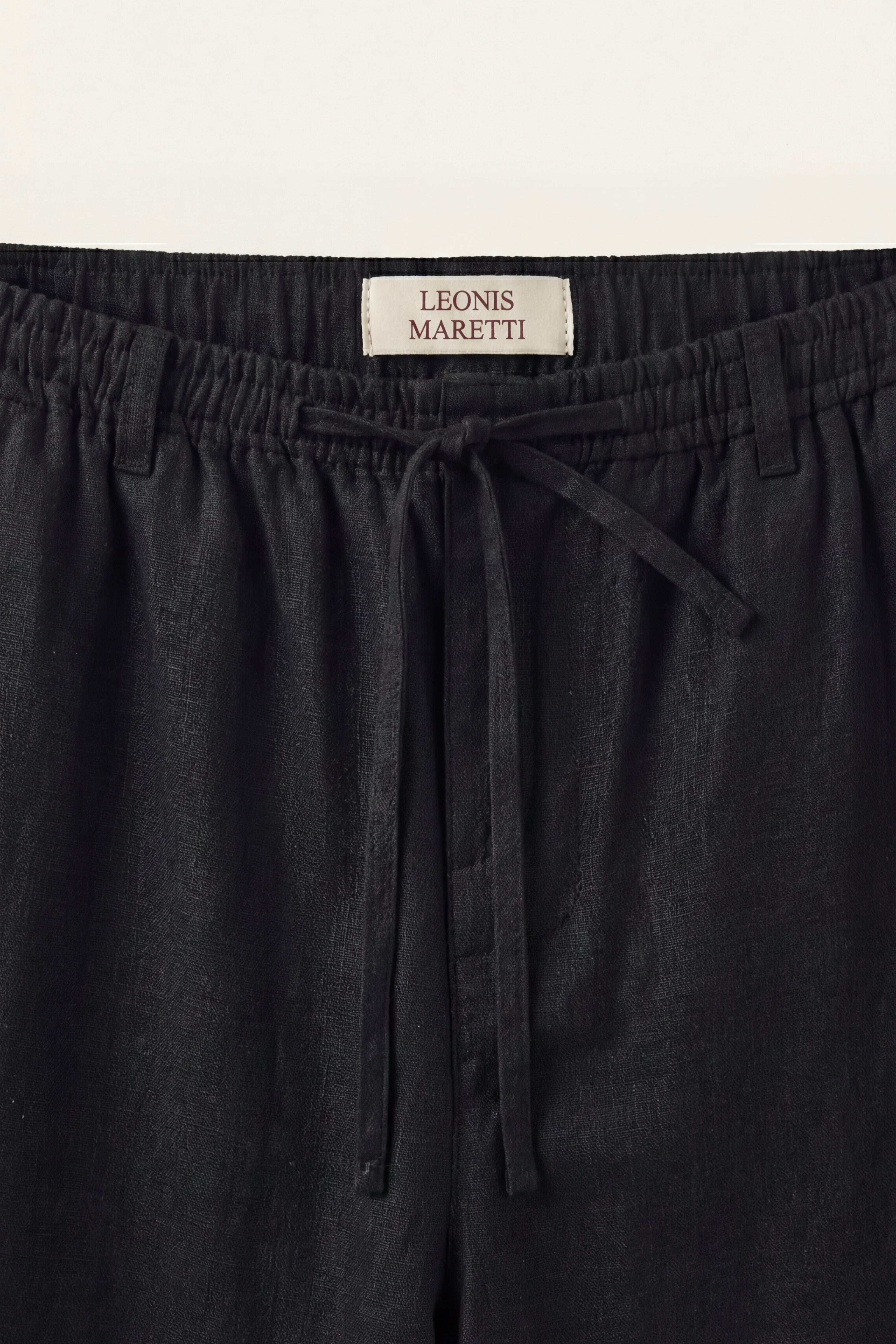 Rimini Linen Drawstring Shorts Black
