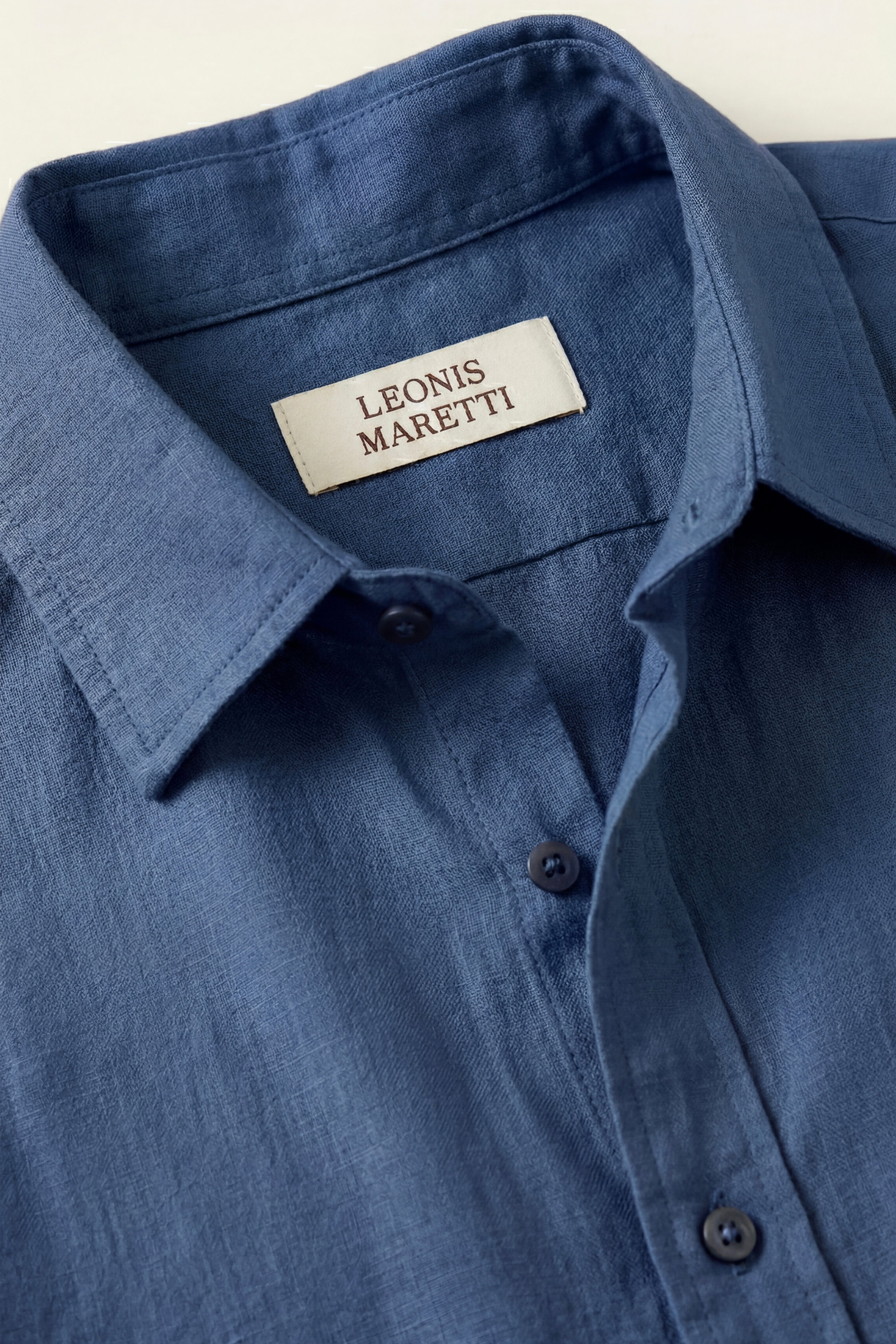 Pisa Linen Set Long Sleeve Blue/Beige