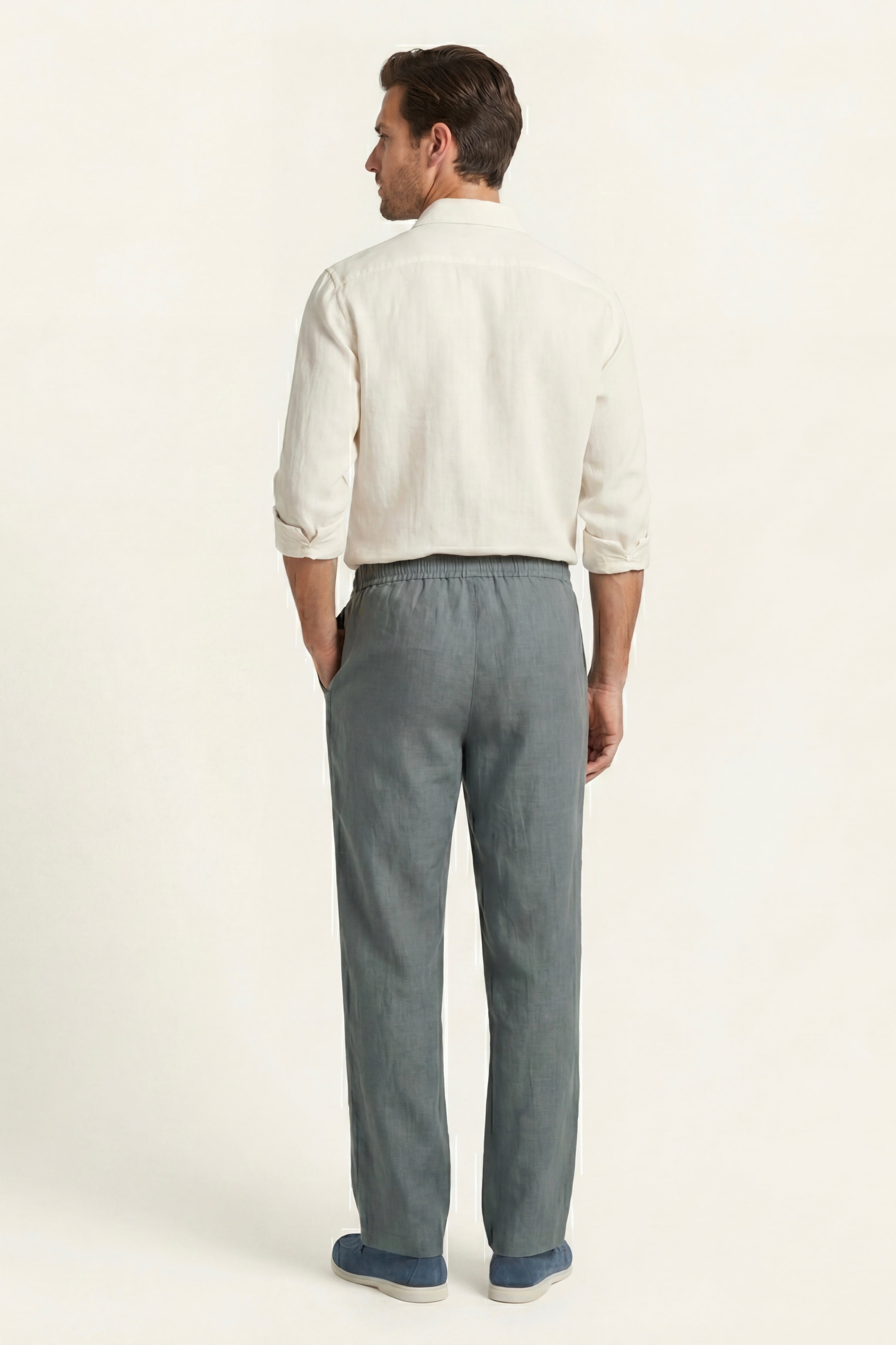 Novara Linen Pantalon Green