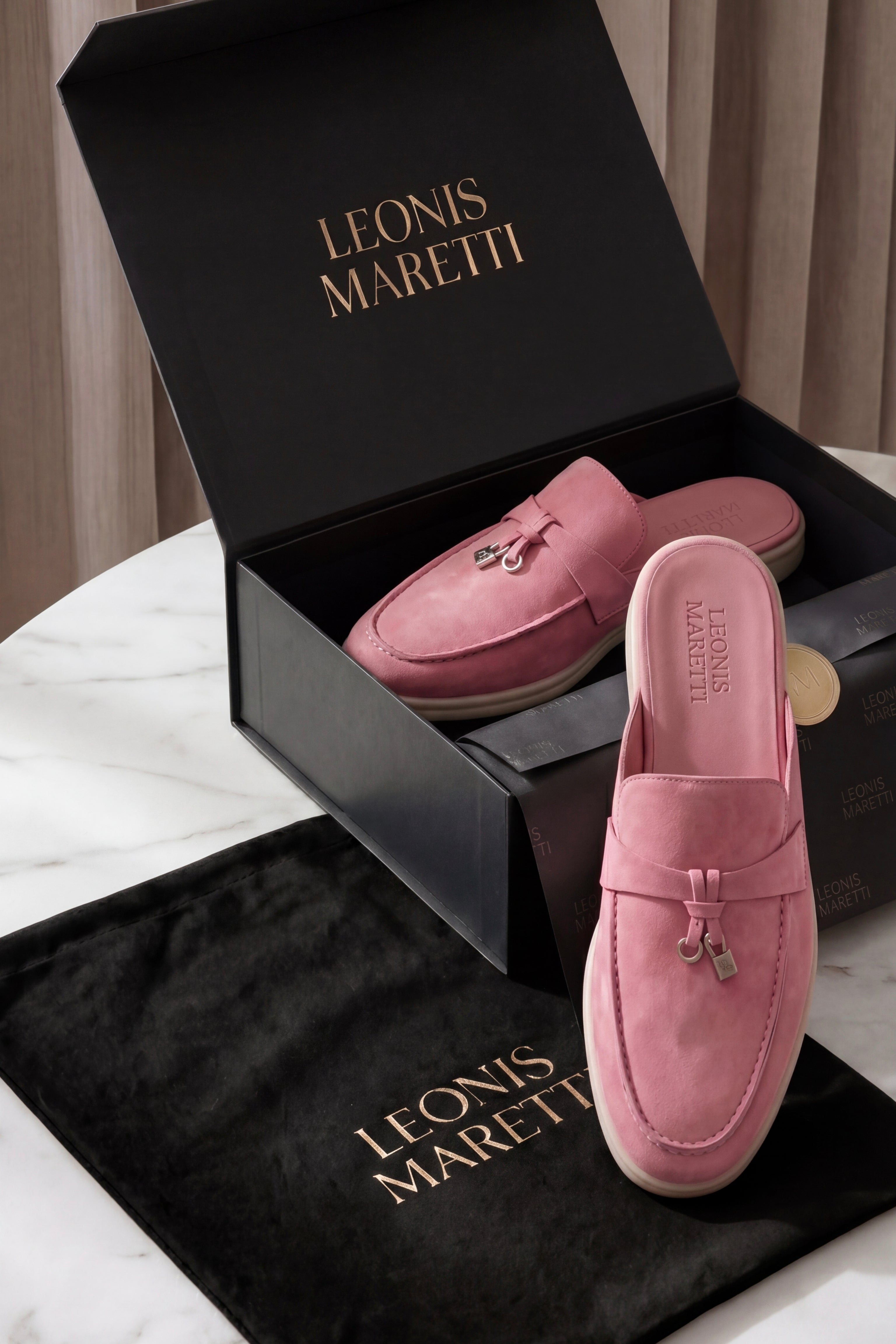Maretti Buckle Mule Pink